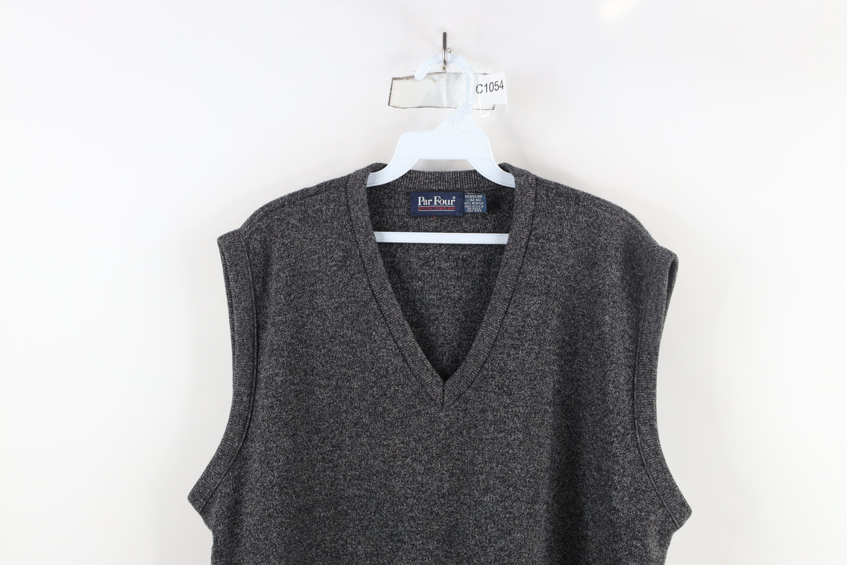 Vintage Vintage 90s Streetwear V-Neck Sweater Vest Heather Gray USA Size US L / EU 52-54 / 3 - 2 Thumbnail