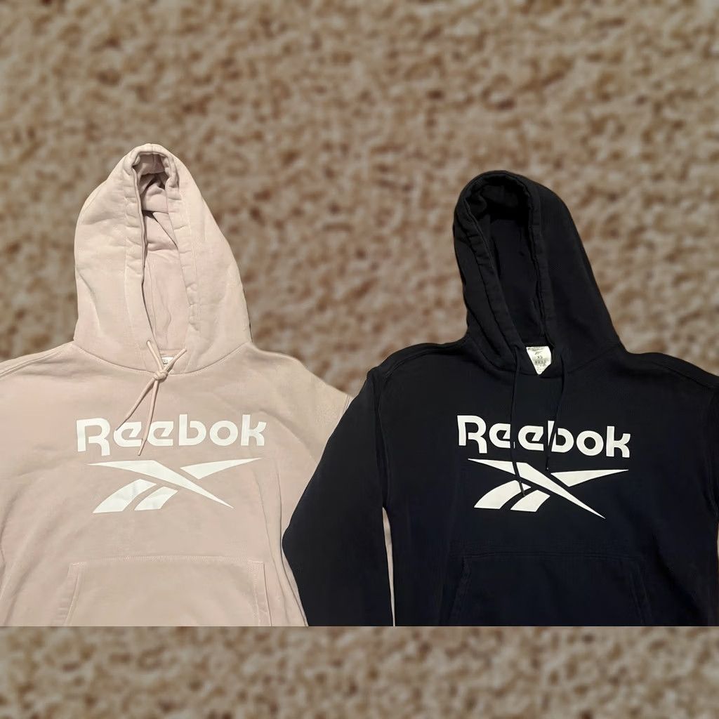 Reebok Reebok Hoodie Sweatshirt Men's XS Fleece Pullover Identity Stacked Logo Multicolor x2 Size US XS / EU 42 / 0 - 1 Thumbnail
