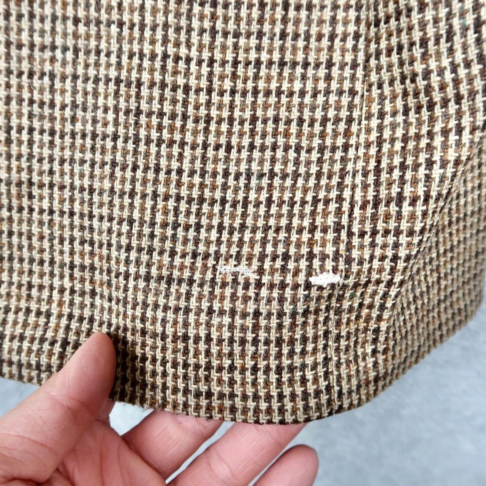 Levi's VINTAGE 70s Levis Mens Brown Houndstooth Sport Coat Blazer 40R Size 40R - 6 Thumbnail