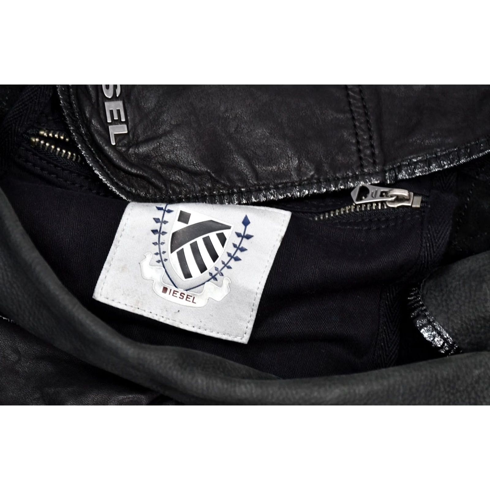 Diesel VINTAGE Diesel Messenger Bag Leather Black MEN Large Bag Size ONE SIZE - 6 Thumbnail