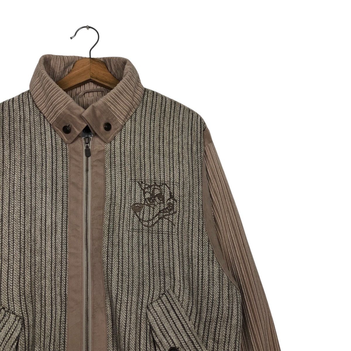 Japanese Brand 📌Vintage Bomber Jacket World Max Club Striped Issey Miyake Size US M / EU 48-50 / 2 - 7 Thumbnail
