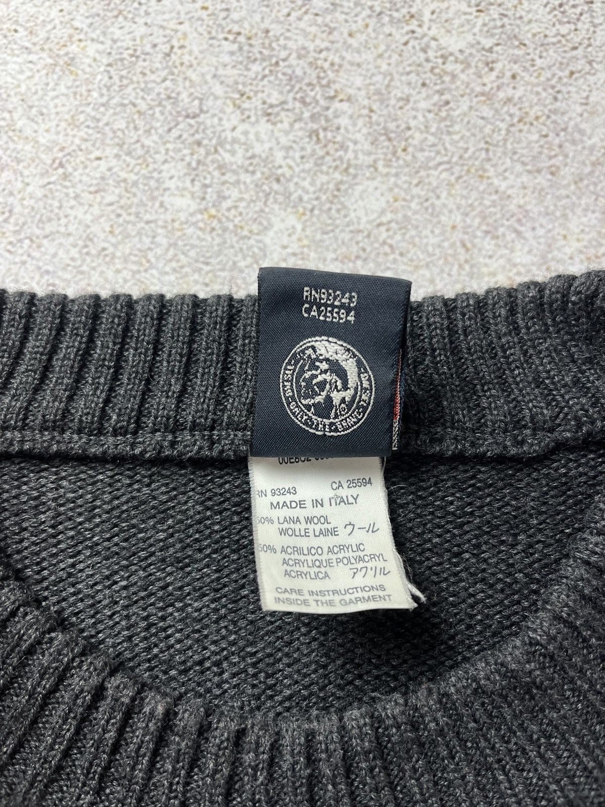 Diesel Diesel Vintage Knit Men's Sweater 90s Big Logo Avant-garde Size US XXL / EU 58 / 5 - 8 Thumbnail
