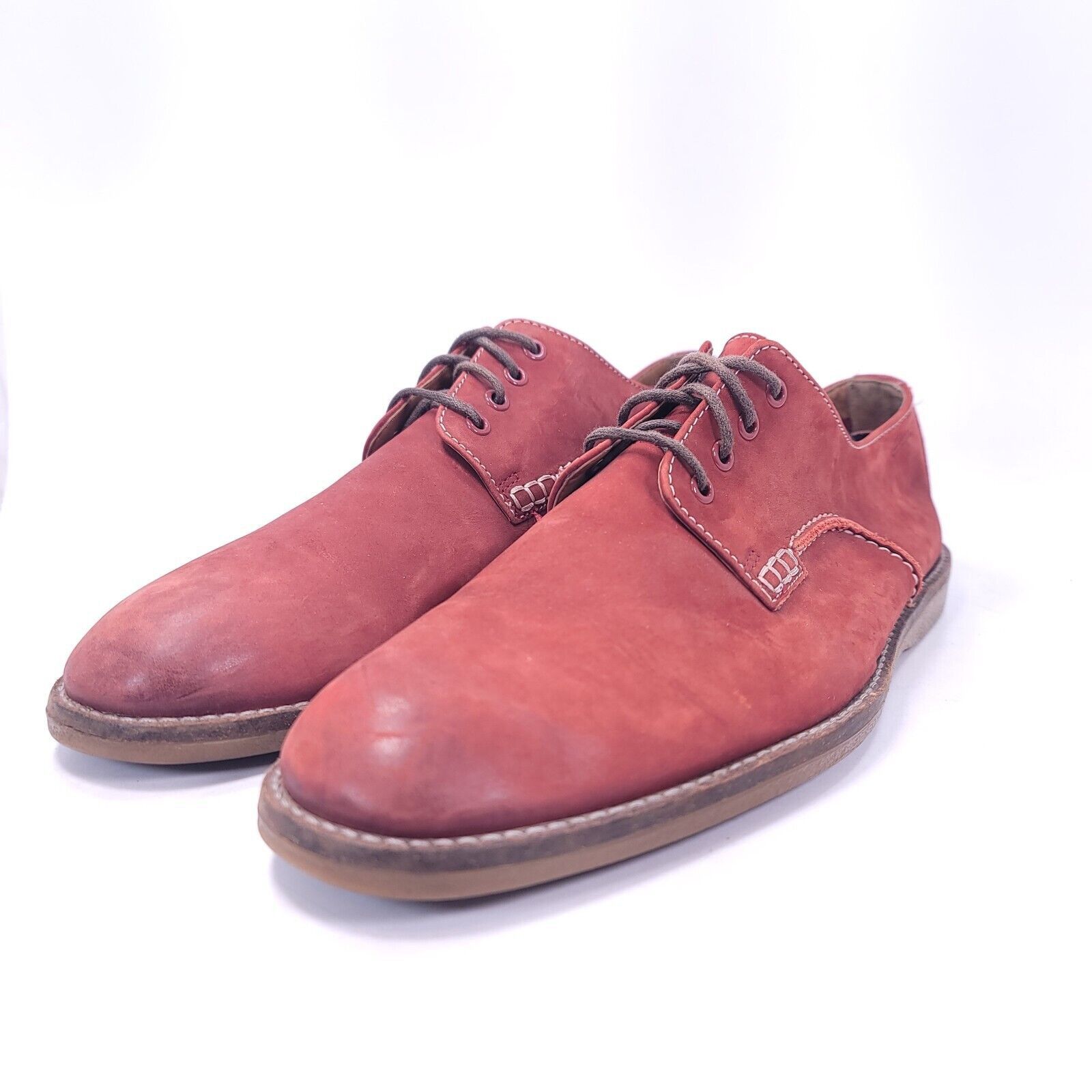 Clarks Clarks Leather Oxford Shoe Mens Size 10.5 26067959 Red Size US 10.5 / EU 43-44 - 1 Thumbnail