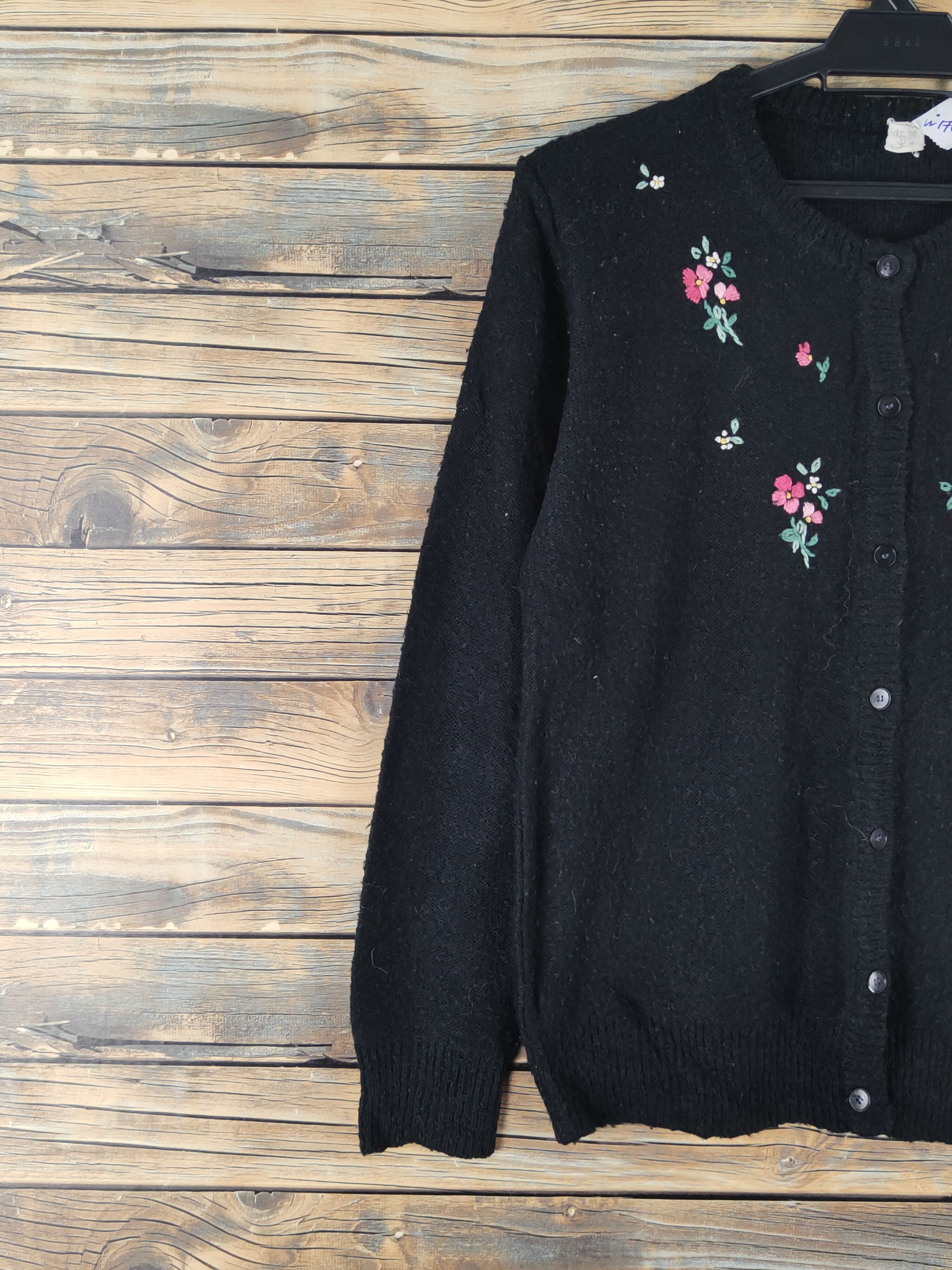 Homespun Knitwear × Japanese Brand Japanese Brand Black Knitwear Cardigan #W1766 Size M / US 6-8 / IT 42-44 - 3 Thumbnail