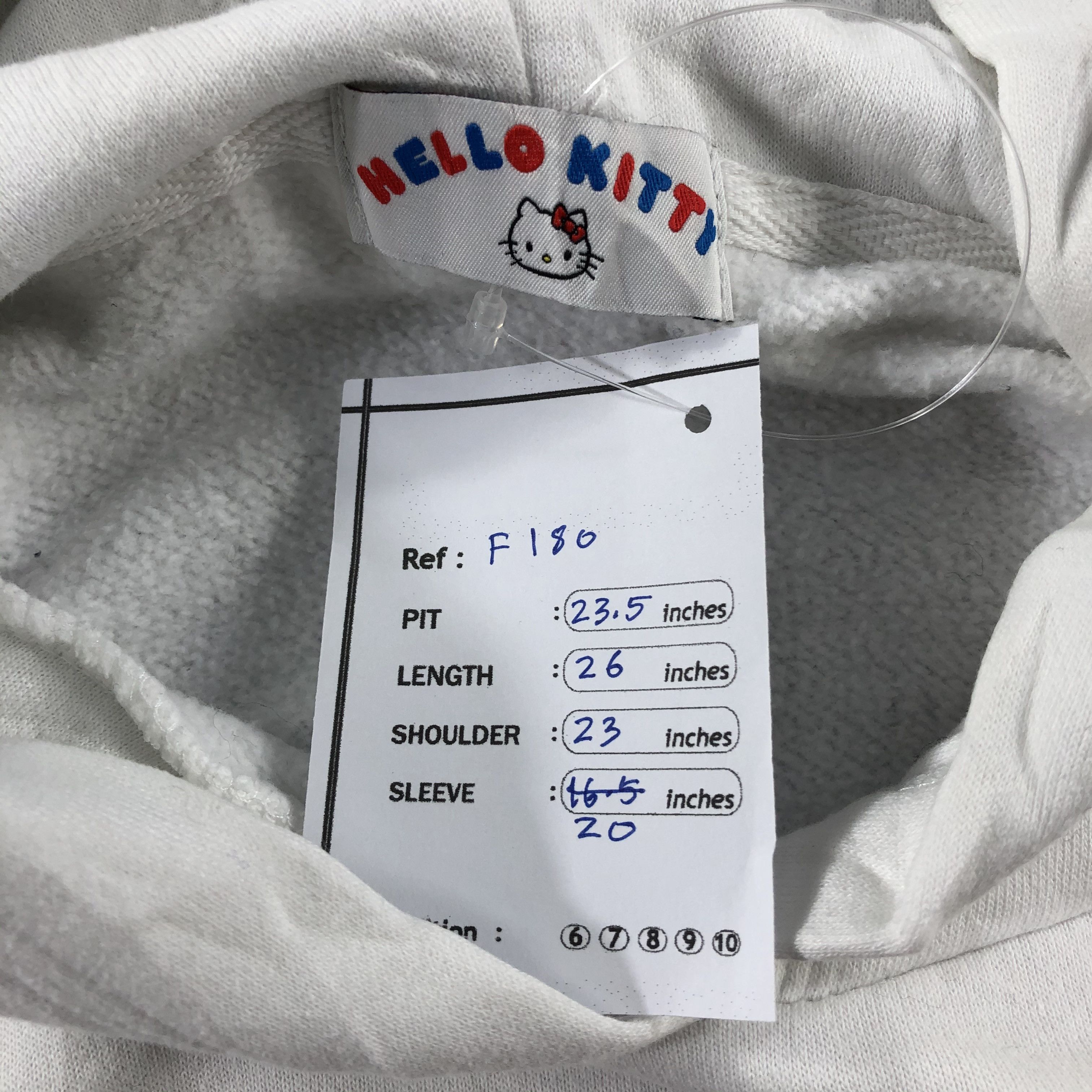Anime Hello Kitty x Gu White Hoodies F180 Size US L / EU 52-54 / 3 - 9 Thumbnail