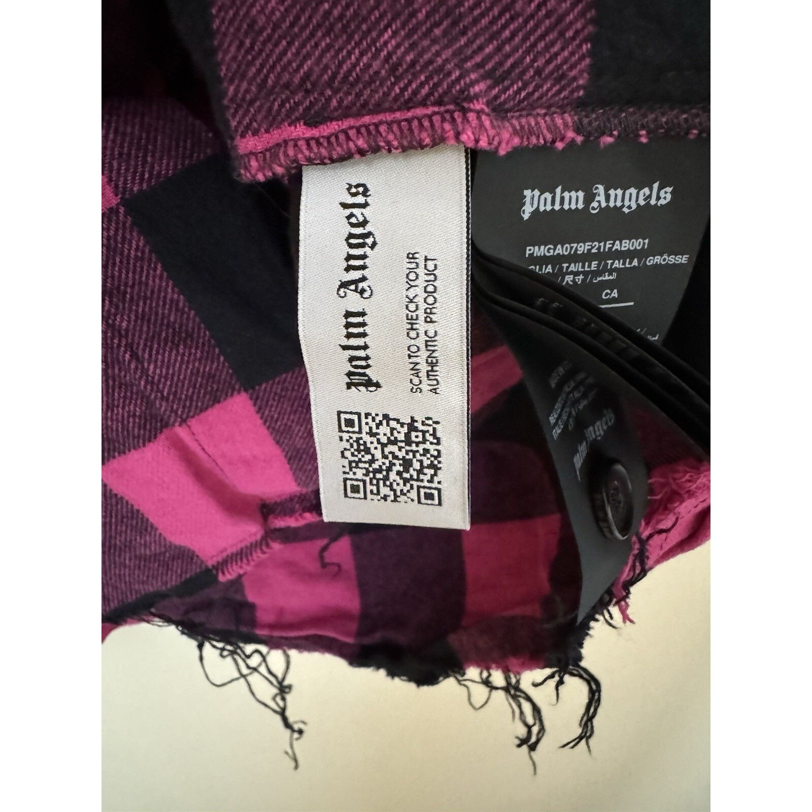Palm Angels Palm Angels Flannel Button Up Pink Size 48 Size US M / EU 48-50 / 2 - 4 Thumbnail