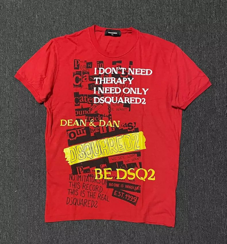 Dsquared2 DSquared2 Red Graphic Short Sleeve T-Shirt-yf Size US XXL / EU 58 / 5 - 1 Thumbnail