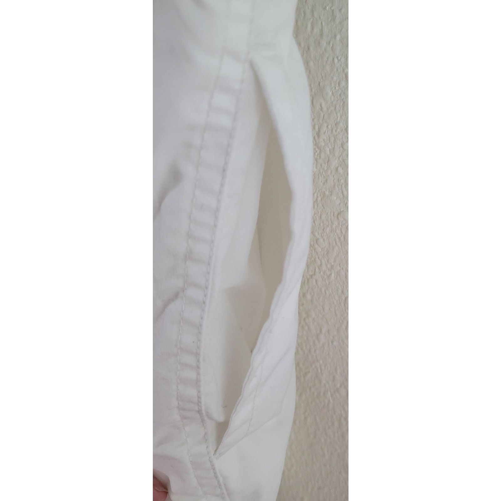 Other Fu Da White Flat Front Capri Pants Small Hidden Seam Pockets Size 27" / US 4 / IT 40 - 2 Thumbnail