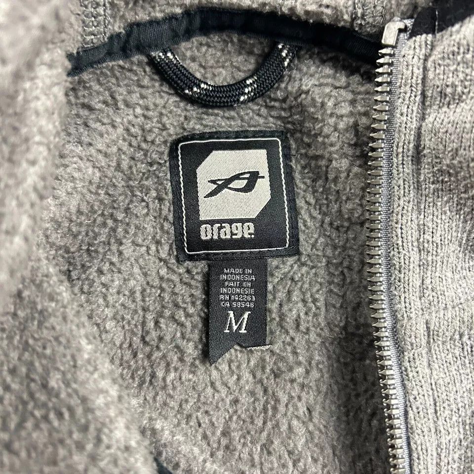 Orage Orage Jacket Womens Medium Gray Full Zip Hooded Fleece Size M / US 6-8 / IT 42-44 - 2 Thumbnail
