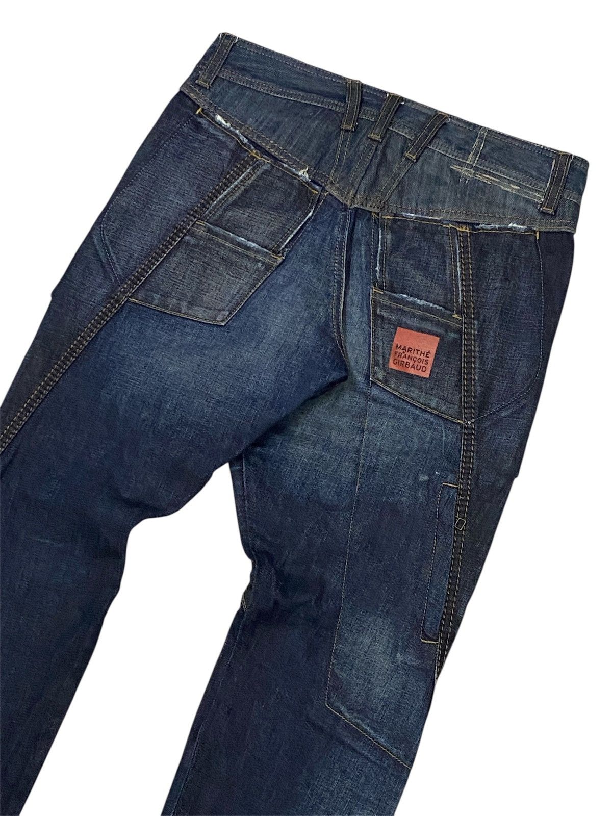 Marithe + Francois Girbaud Marithe Francois Girbaud Spiral Cut Denim Pants Size 28" / US 6 / IT 42 - 12 Thumbnail
