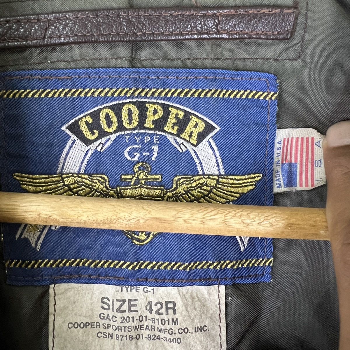 Cooper 🔥 Vintage Cooper G-1 Usn Leather Jacket Size 42R Size US L / EU 52-54 / 3 - 16 Thumbnail