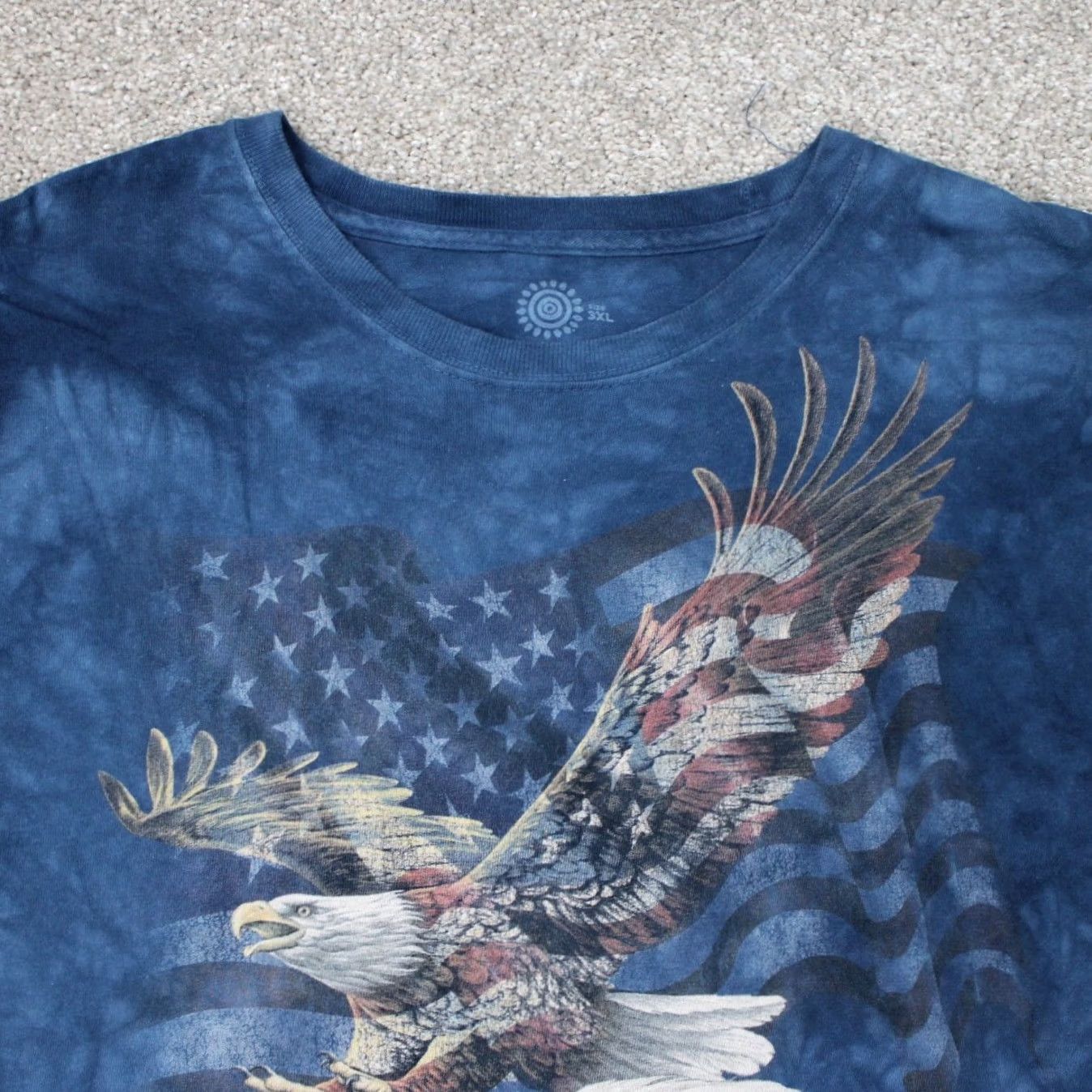 The Mountain The Mountain Eagle Shirt Mens 3XL XXXL Blue 100% Cotton Short Sleeve Pullover Size US XXL / EU 58 / 5 - 5 Thumbnail