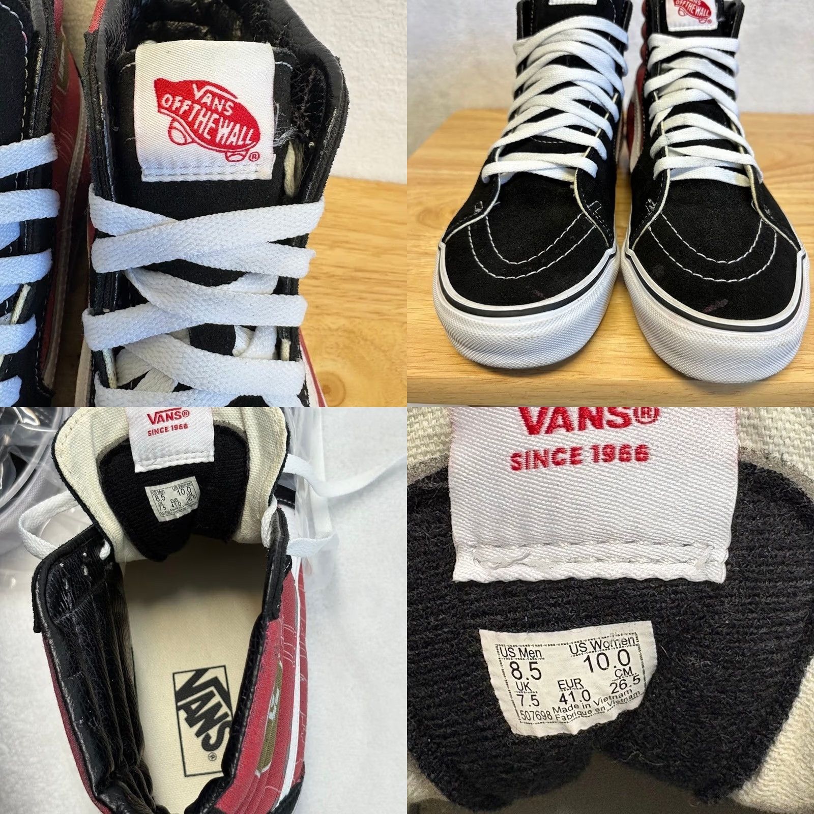Vans Vans SK8-Hi Black Red High Top Sneaker Colgate 2021 Award Winner Mens Size 8.5 Size US M / EU 48-50 / 2 - 8 Thumbnail