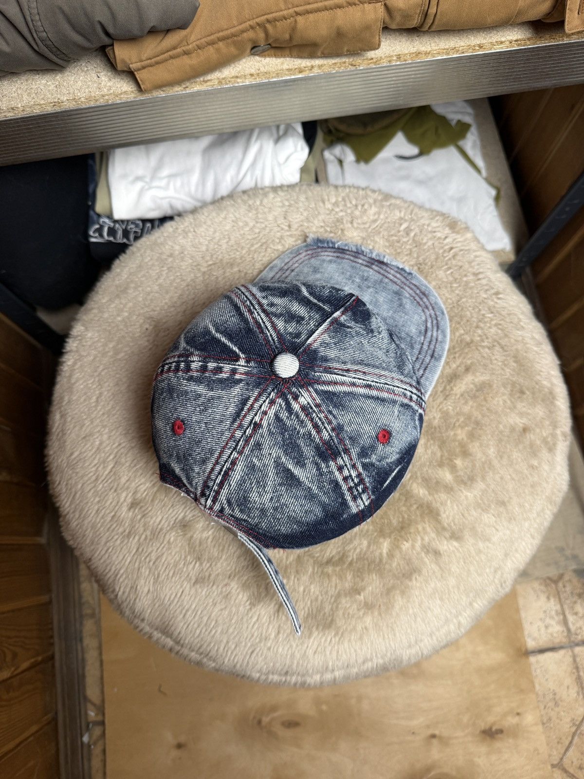 Diesel Avant Garde Diesel D Logo Distressed Washed Denim Cap Size ONE SIZE - 6 Thumbnail
