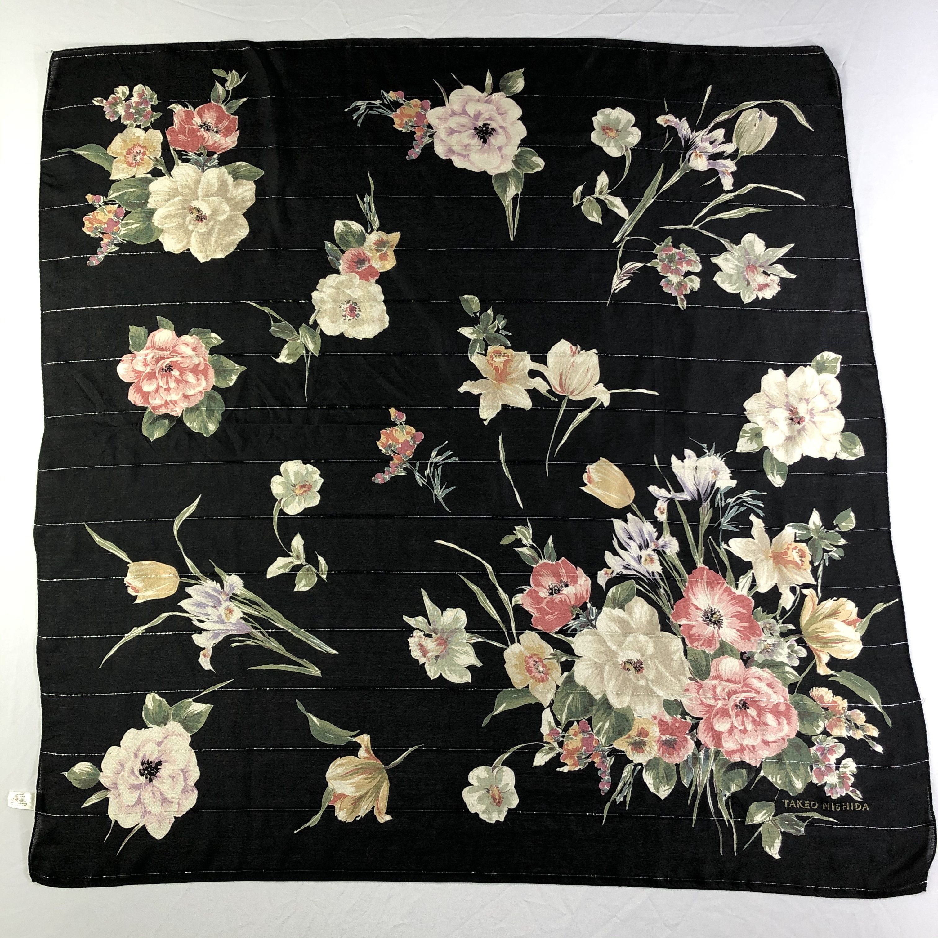 Vintage Vintage Takeo Nishida Silk Scarf Size ONE SIZE - 2 Thumbnail