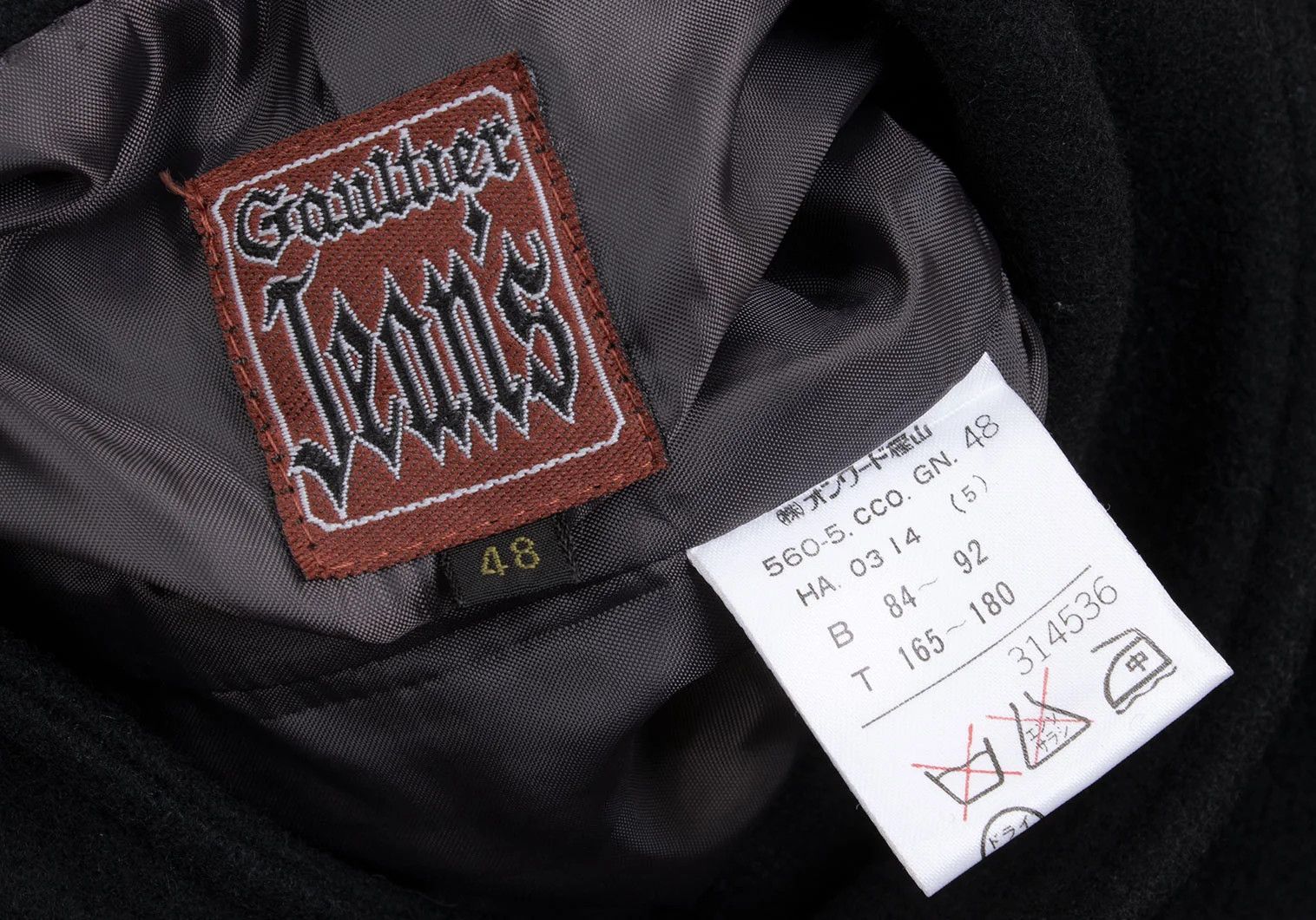 Jean Paul Gaultier Melton Wool Metal Logo Button Long Coat in Black 48 Size US M / EU 48-50 / 2 - 19 Thumbnail