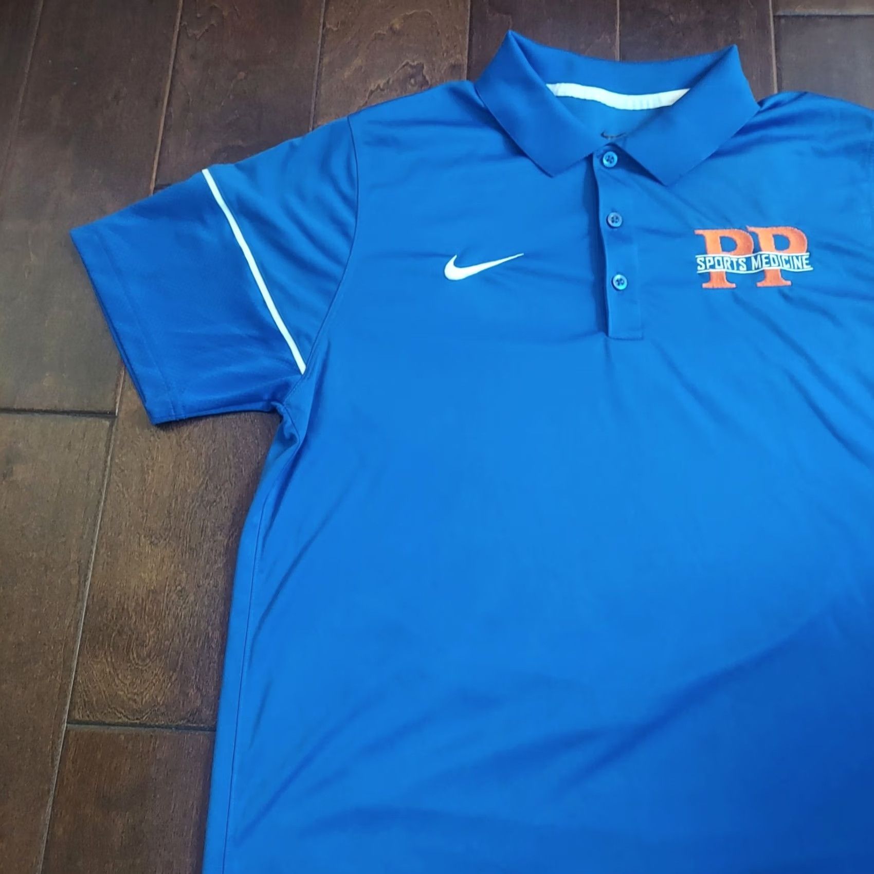 Nike Nike Dri-Fit Blue Short Sleeve Polo Shirt Mens M Sports Logo 100% Polyester” Size US M / EU 48-50 / 2 - 5 Thumbnail