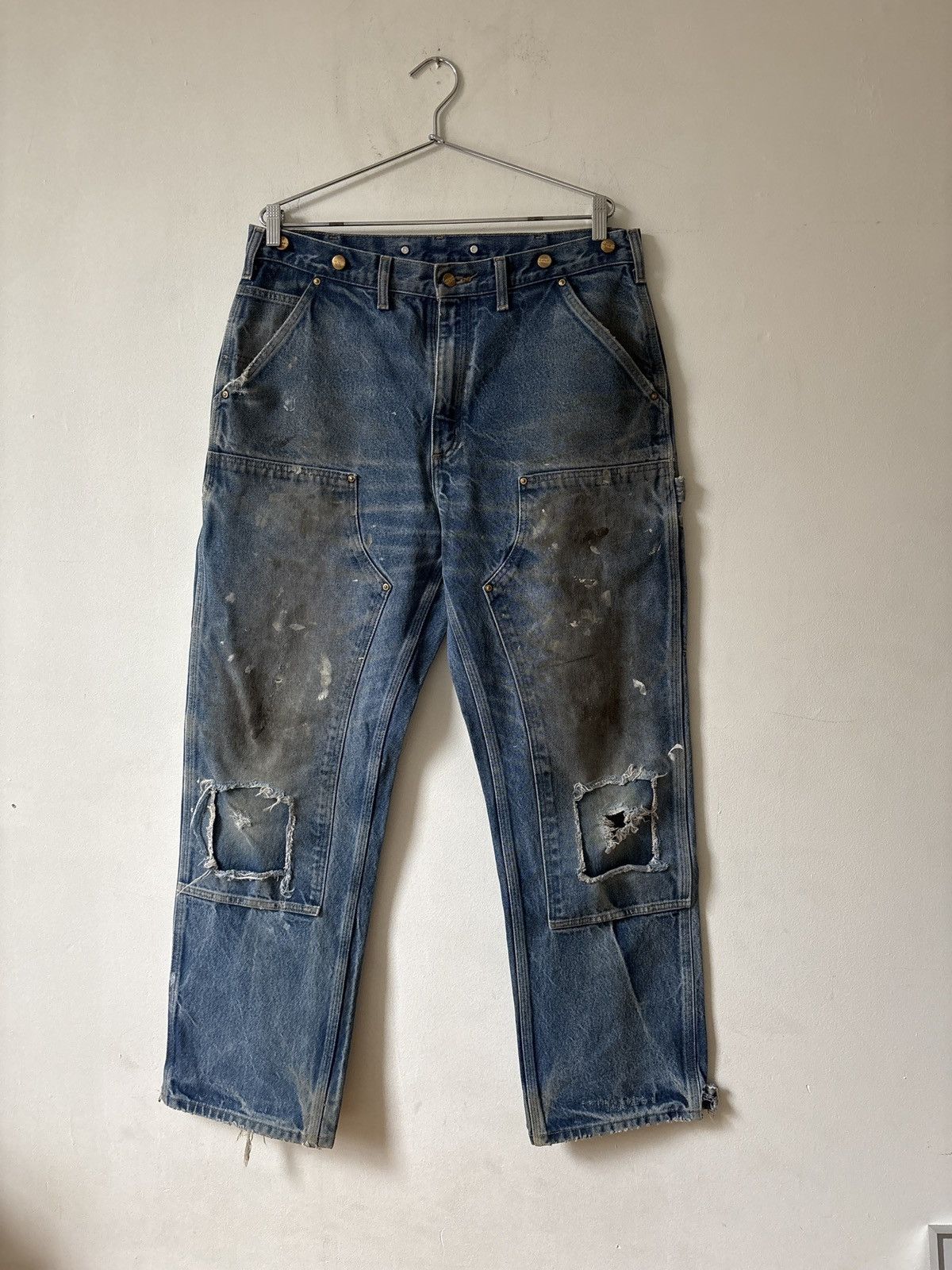 Carhartt × Vintage CARHARTT DOUBLE FRONT Size US 36 / EU 52 - 1 Thumbnail