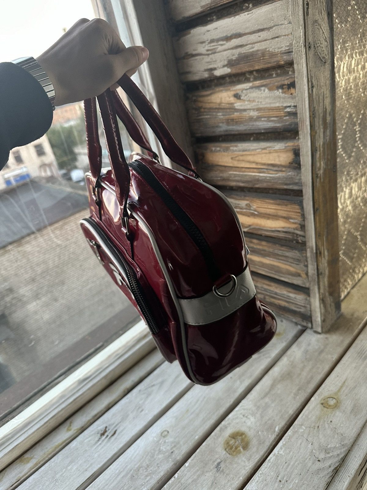 Fila 🚨Y2K AVANT-GARDE FILA 🚨mesh RED Japan style hand bag 90s Size ONE SIZE - 3 Thumbnail