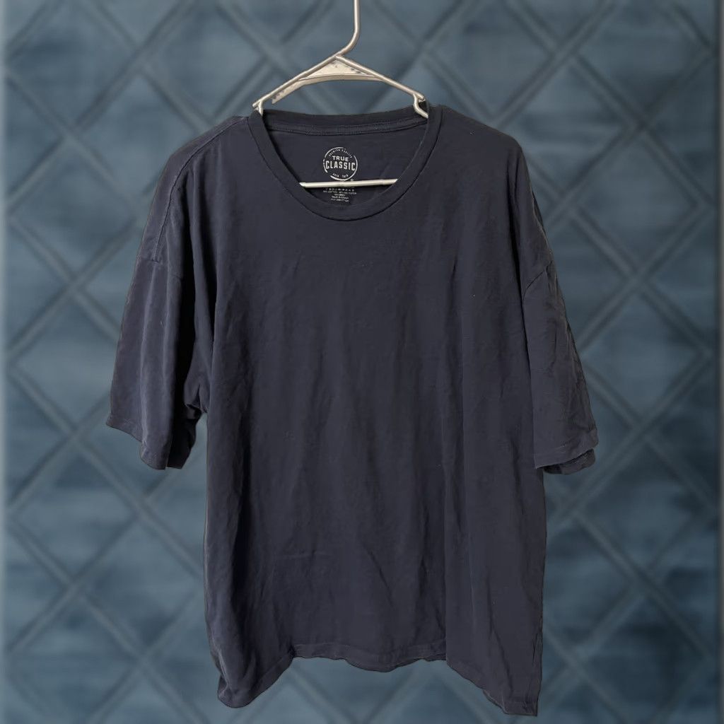 Vintage True Classic Shirt Mens 3XL Navy Blue Short Sleeve Crew Neck Stretch Solid T-Shirt Size US XXL / EU 58 / 5 - 1 Thumbnail