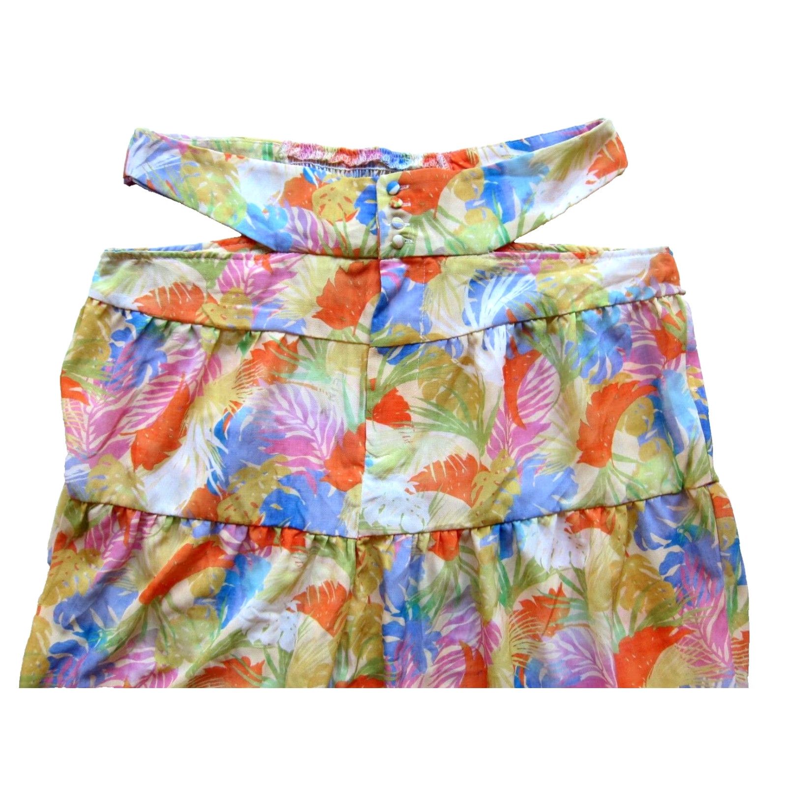 Shein NWT SHEIN Floral Open Hip Wide Leg Pant Large Yellow Women's Pants Size 36" / US 14 / IT 50 - 4 Thumbnail