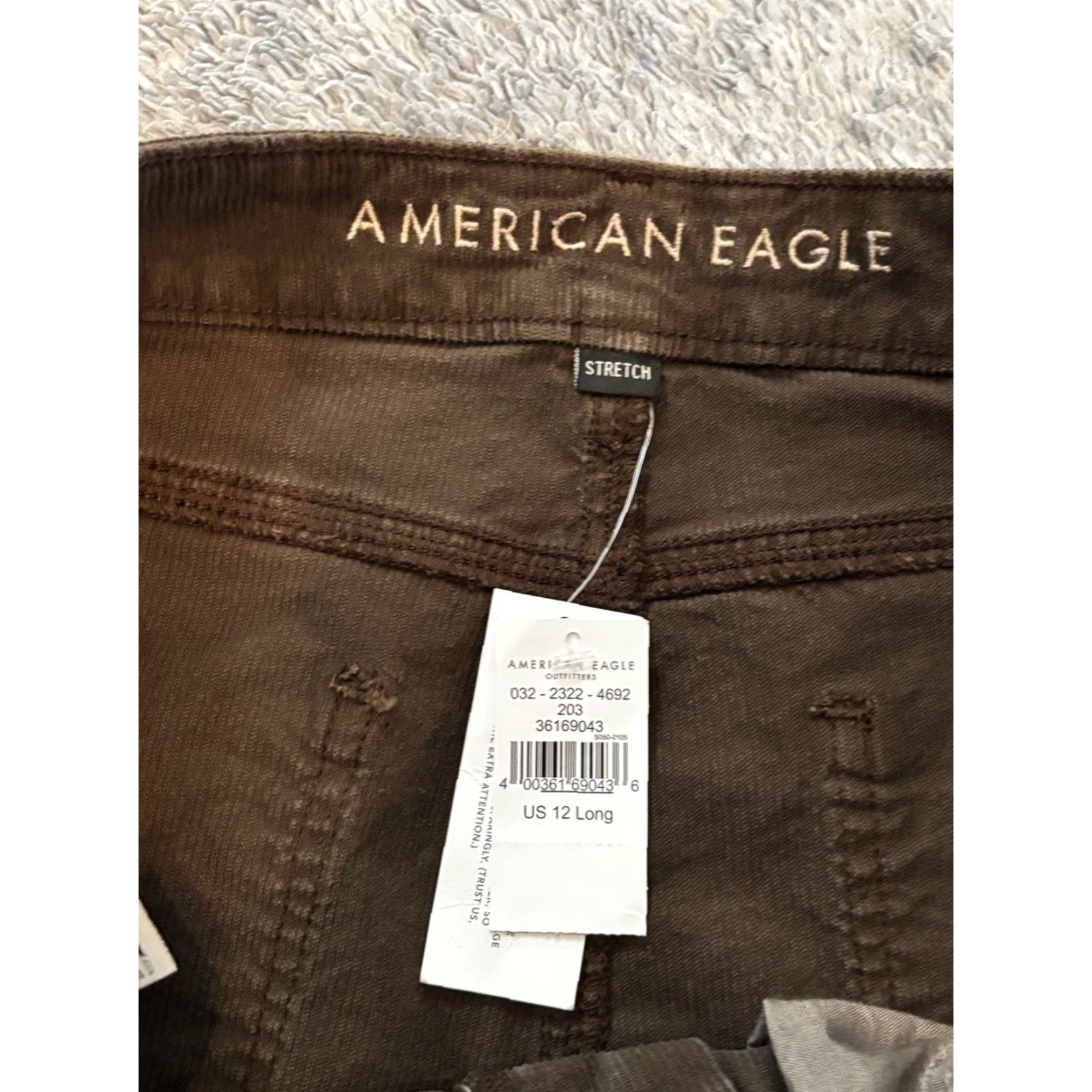 American Eagle Outfitters NWT American Eagle Outfitters Corduroy Pants Womens 12L Long Brown Mom Straight Leg Jeans Regular Boys/Girls? Size 34" / US 12 / IT 48 - 2 Thumbnail