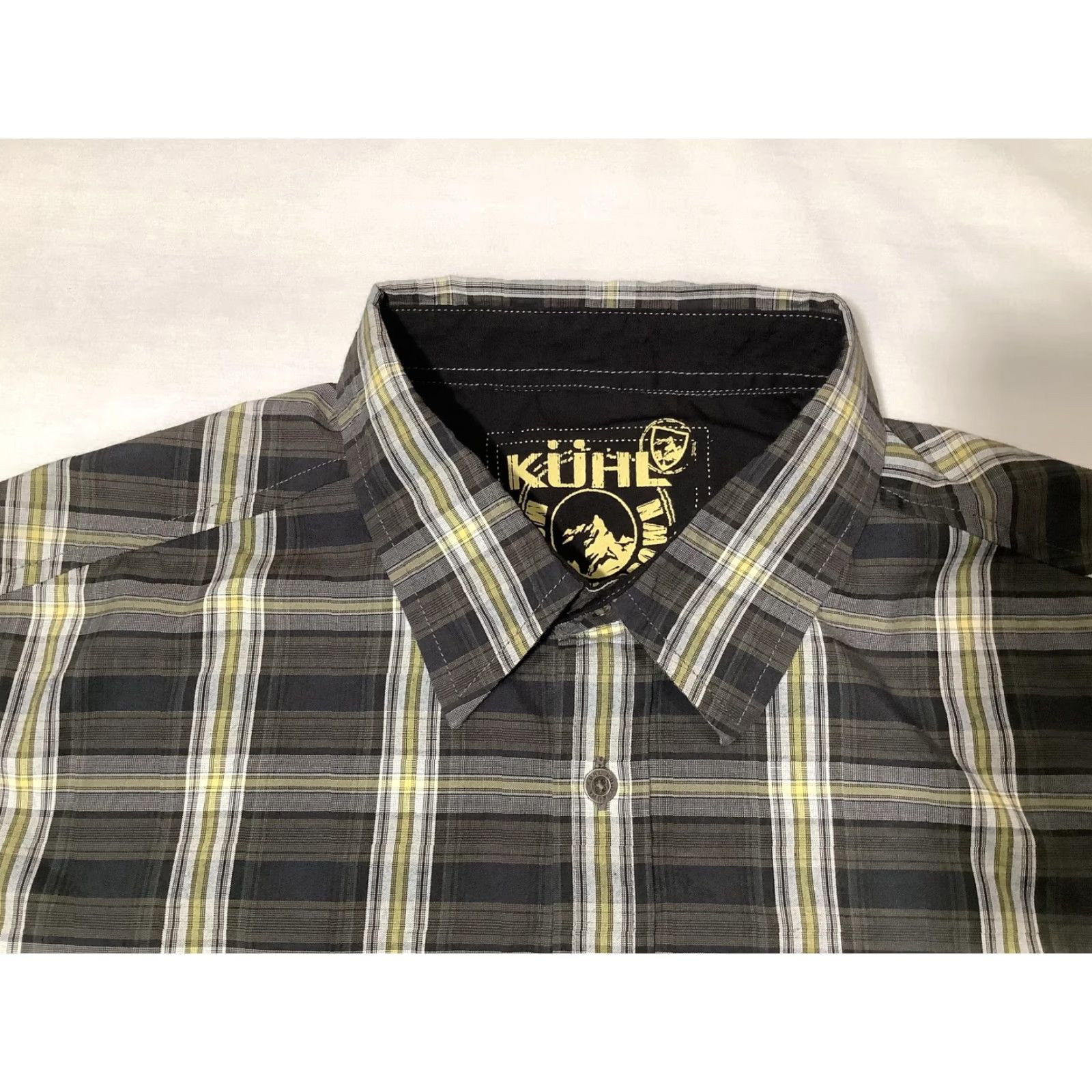Vintage KÜHL Shirt Mens Medium Gray Black Plaid Long Sleeve Button Up Western Outdoor Size US M / EU 48-50 / 2 - 6 Thumbnail