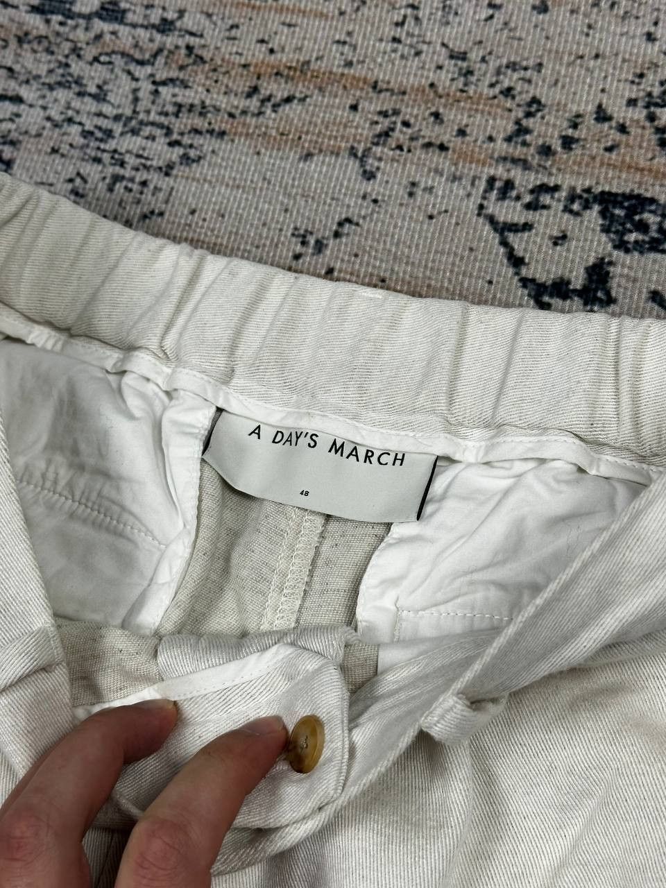A Day's March A day’s march White Hamp Luxury Baggy Chino Pants Size US 32 / EU 48 - 9 Thumbnail