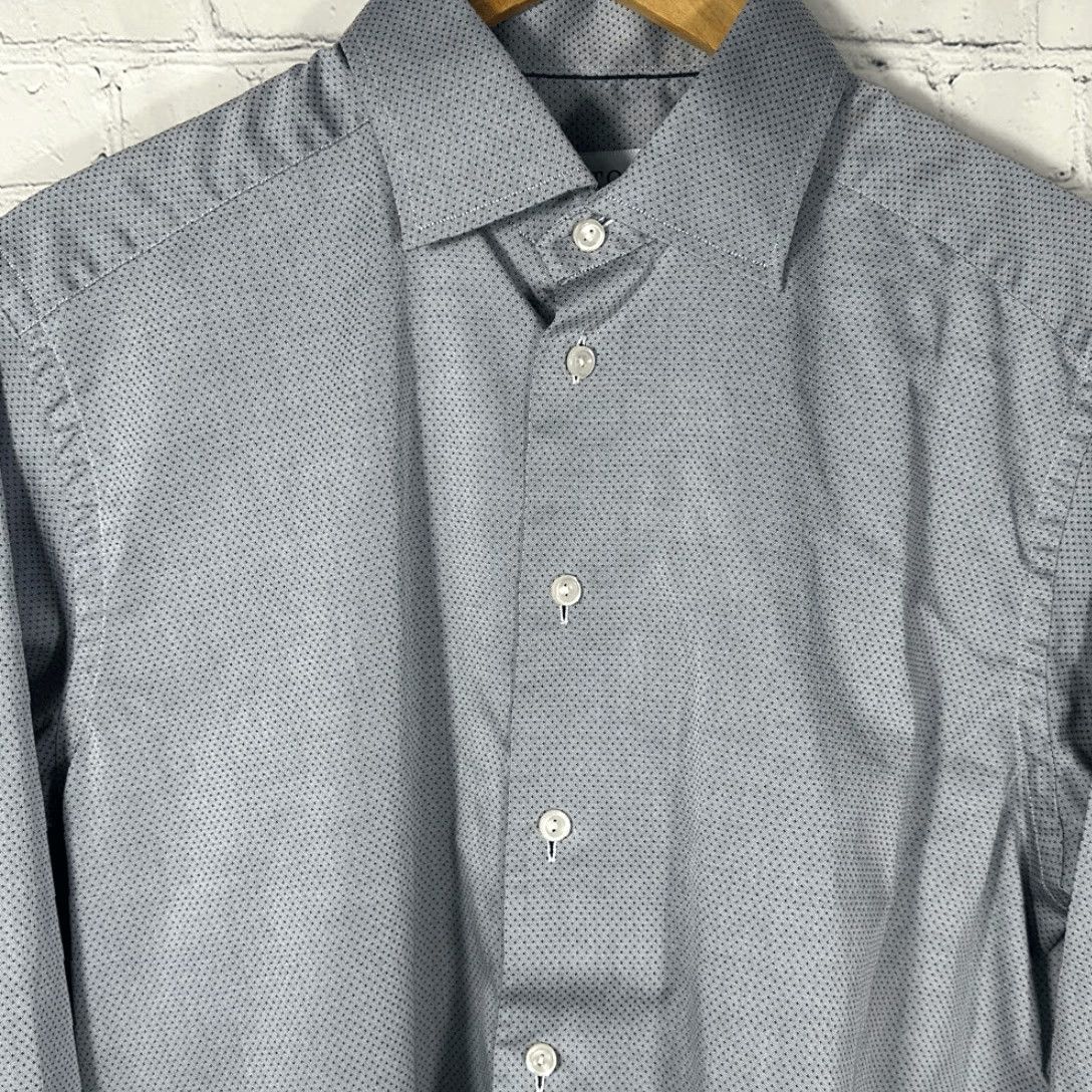 Eton ETON Shirt Mens 16 Gray Long Sleeve Button Up Cotton Dress Shirt 41 16 Size US L / EU 52-54 / 3 - 2 Thumbnail