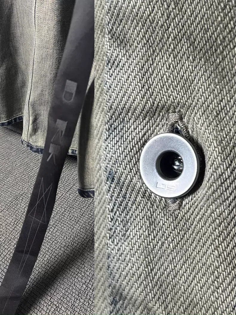 Rick Owens Rick Owens Washed Bleach Distressed Ribbon Denim Shirt Jac Size US M / EU 48-50 / 2 - 6 Thumbnail