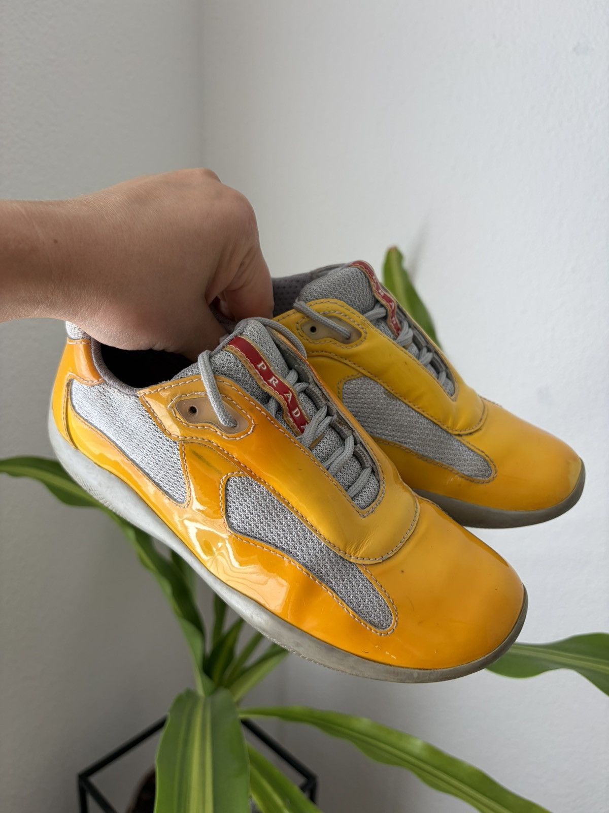 Prada Archival Prada America's Cup yellow sneakers 34 Size US 4 / IT 34 - 2 Thumbnail