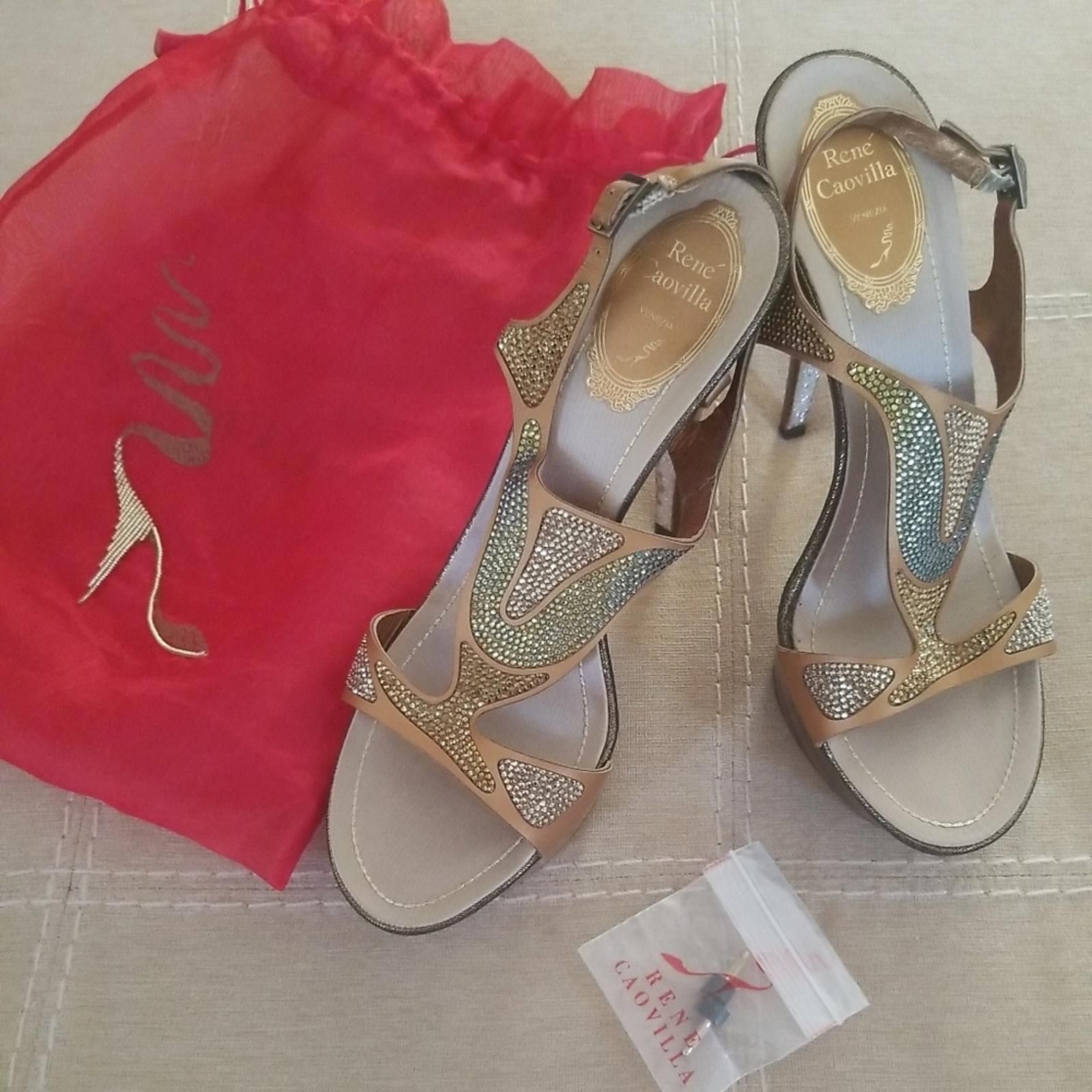Rene Caovilla Rene Caovilla Venezia Swarovski Crystal Shoes Heels sz 8.5 Size US 8.5 / IT 38.5 - 3 Thumbnail