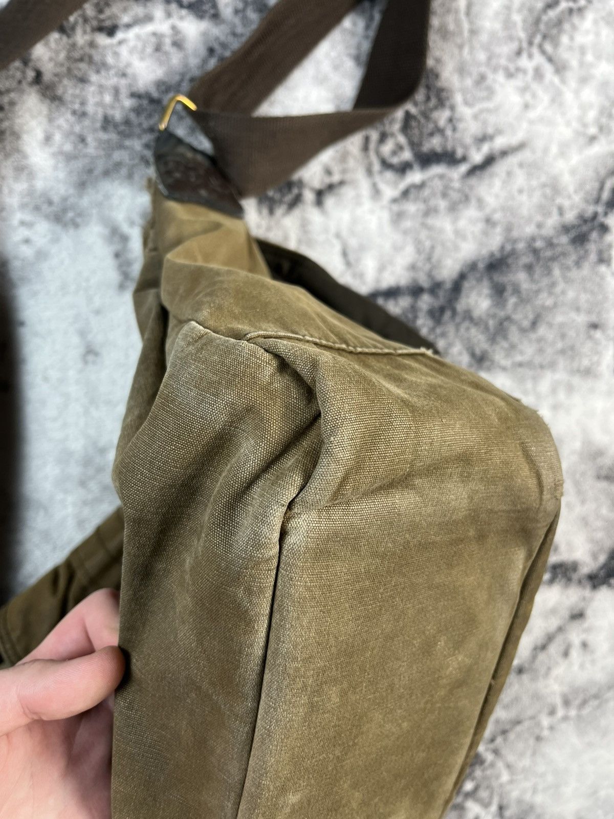 Other Vintage Canvas Messenger Bag Distressed Brown Large Size ONE SIZE - 18 Thumbnail