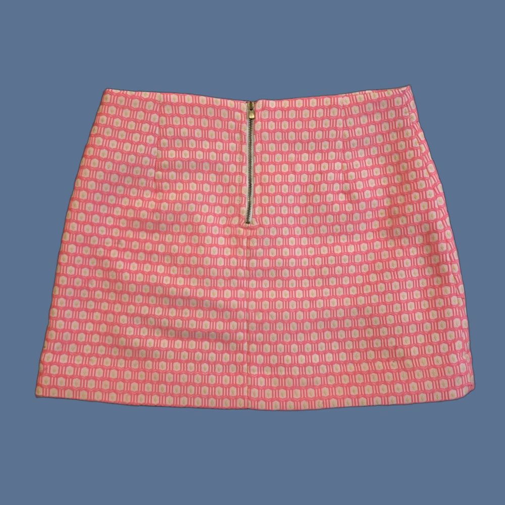 Lilly Pulitzer Lilly Pulitzer Tate Mini Skirt Hotty Pink Geo Jacquard Lined Women's Size 2 Pink Mini Skirt Casual Party/Cocktail Summer Spring Fall 2 Womens Size 26" / US 2 / IT 38 - 1 Thumbnail