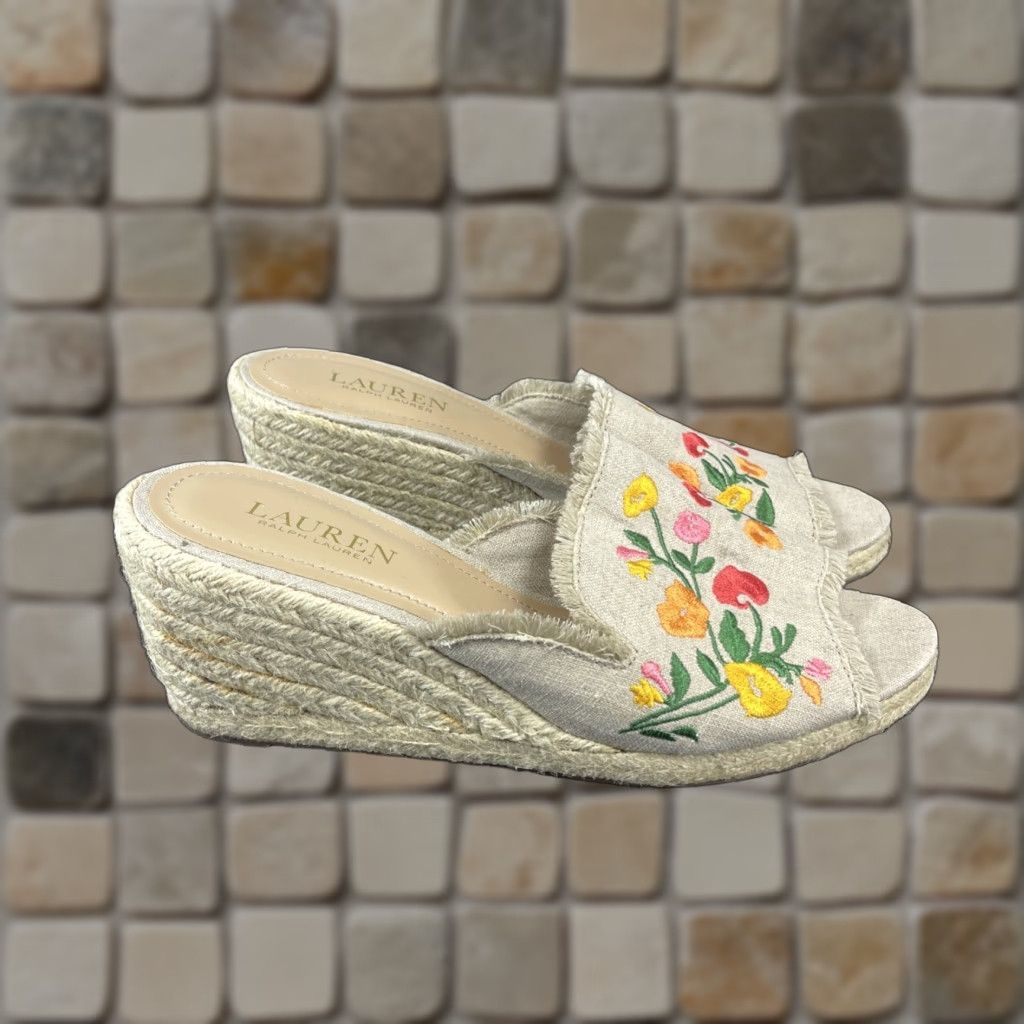 VINTAGE Lauren Ralph Lauren Sandals Women Size B Wedge