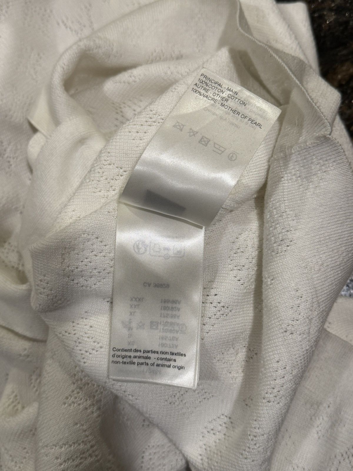 Louis Vuitton Louis Vuitton Monogram Pointelle White Short-Sleeved Shirt Size US XS / EU 42 / 0 - 18 Thumbnail