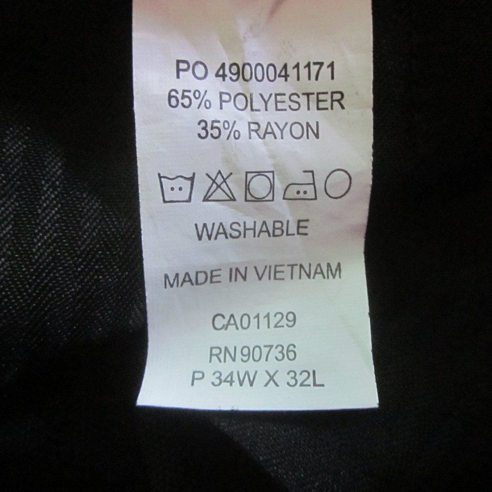 Calvin Klein Calvin Klein Mens Black Dress Pants Size 34 X 32 Size US 34 / EU 50 - 5 Thumbnail