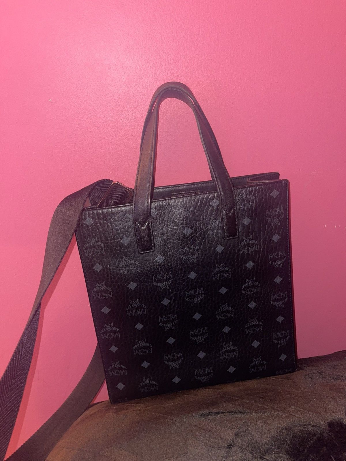MCM Leather MCM AREN TOTE IN VISETOS Size ONE SIZE - 2 Thumbnail