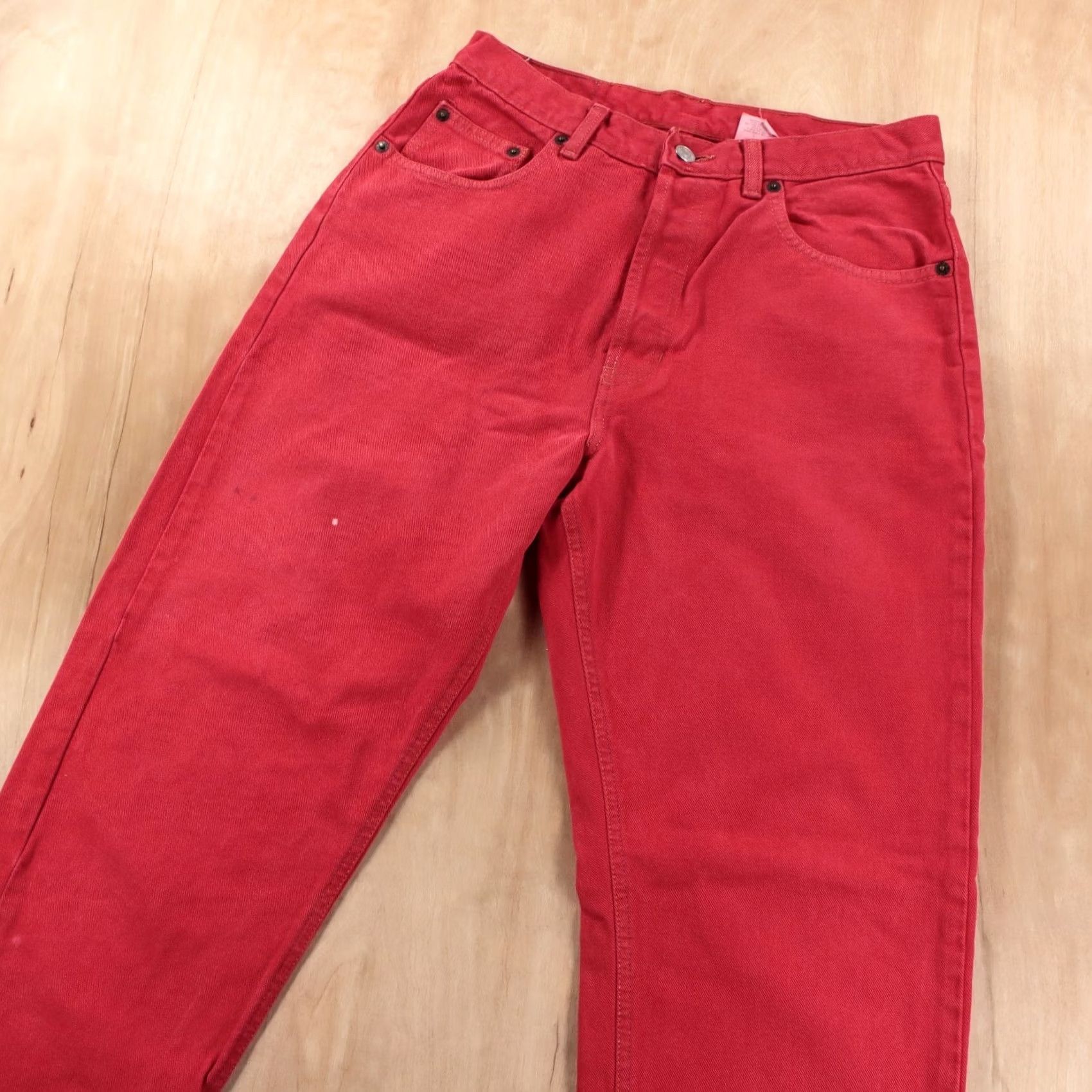 Gap vtg usa made GAP loose fit tapered denim jeans sz 10 LONG / 29x32 red 80s 90s Size 32" / US 10 / IT 46 - 3 Thumbnail