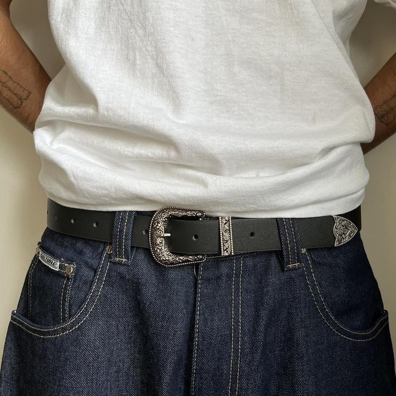 Cowboy Equipment y2k black american western cowboy boho belt Size ONE SIZE - 1 Thumbnail