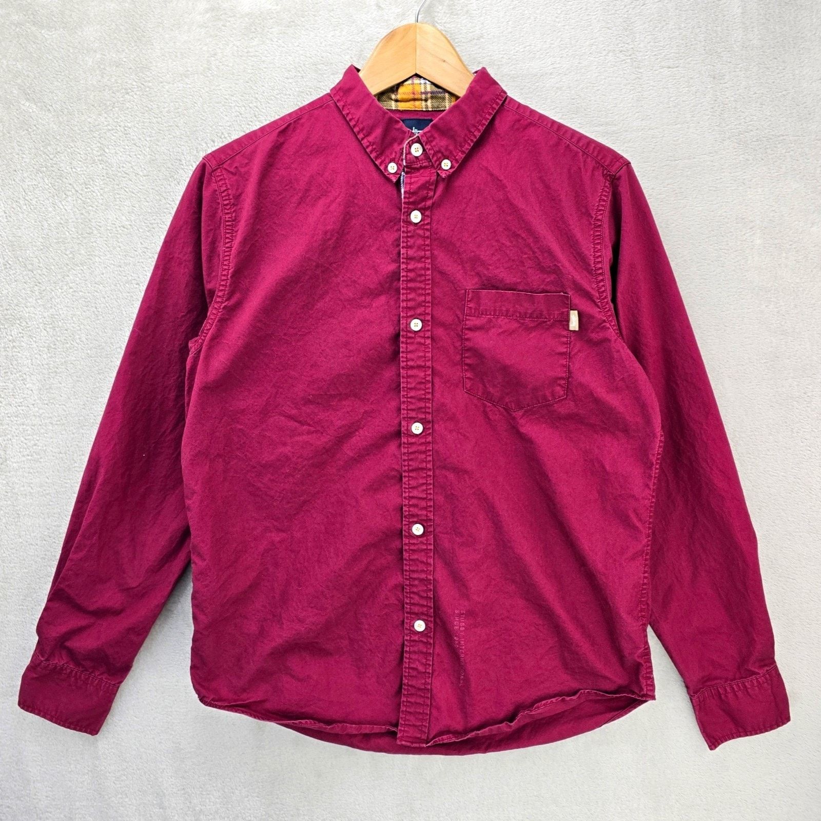 Stussy Stussy Long Sleeve Shirt Mens Small Red Maroon Button Up Size US S / EU 44-46 / 1 - 1 Thumbnail