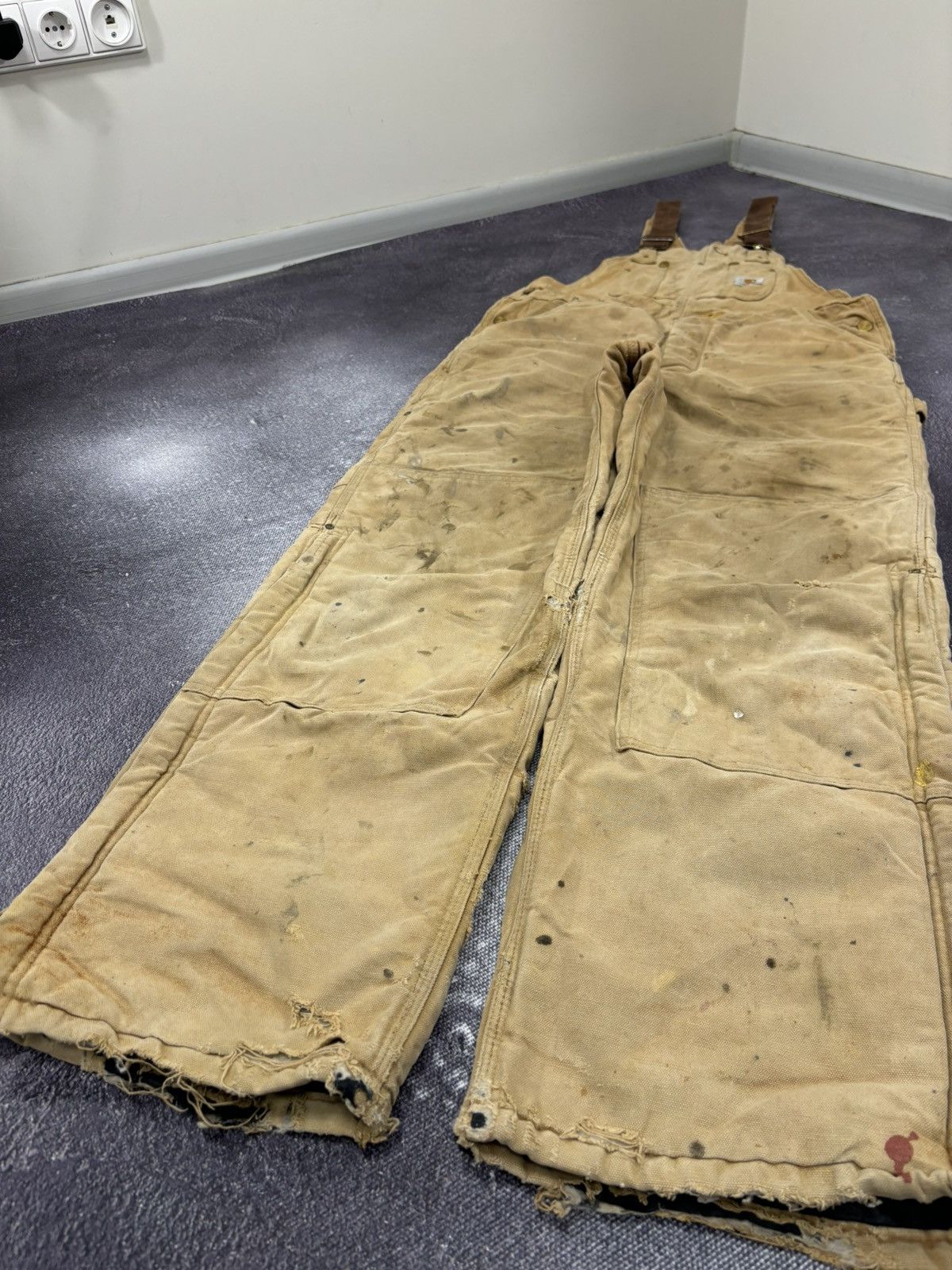 Carhartt Vintage 90s Carhartt Double Knee USA Work Dungaree Overall Size US 34 / EU 50 - 6 Thumbnail