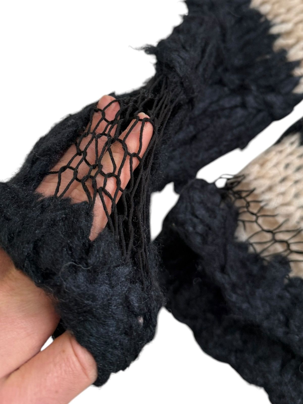 Maison Margiela Spider Web Punk Cashmere Silk Alpaca Knit Sweater Size US M / EU 48-50 / 2 - 14 Thumbnail