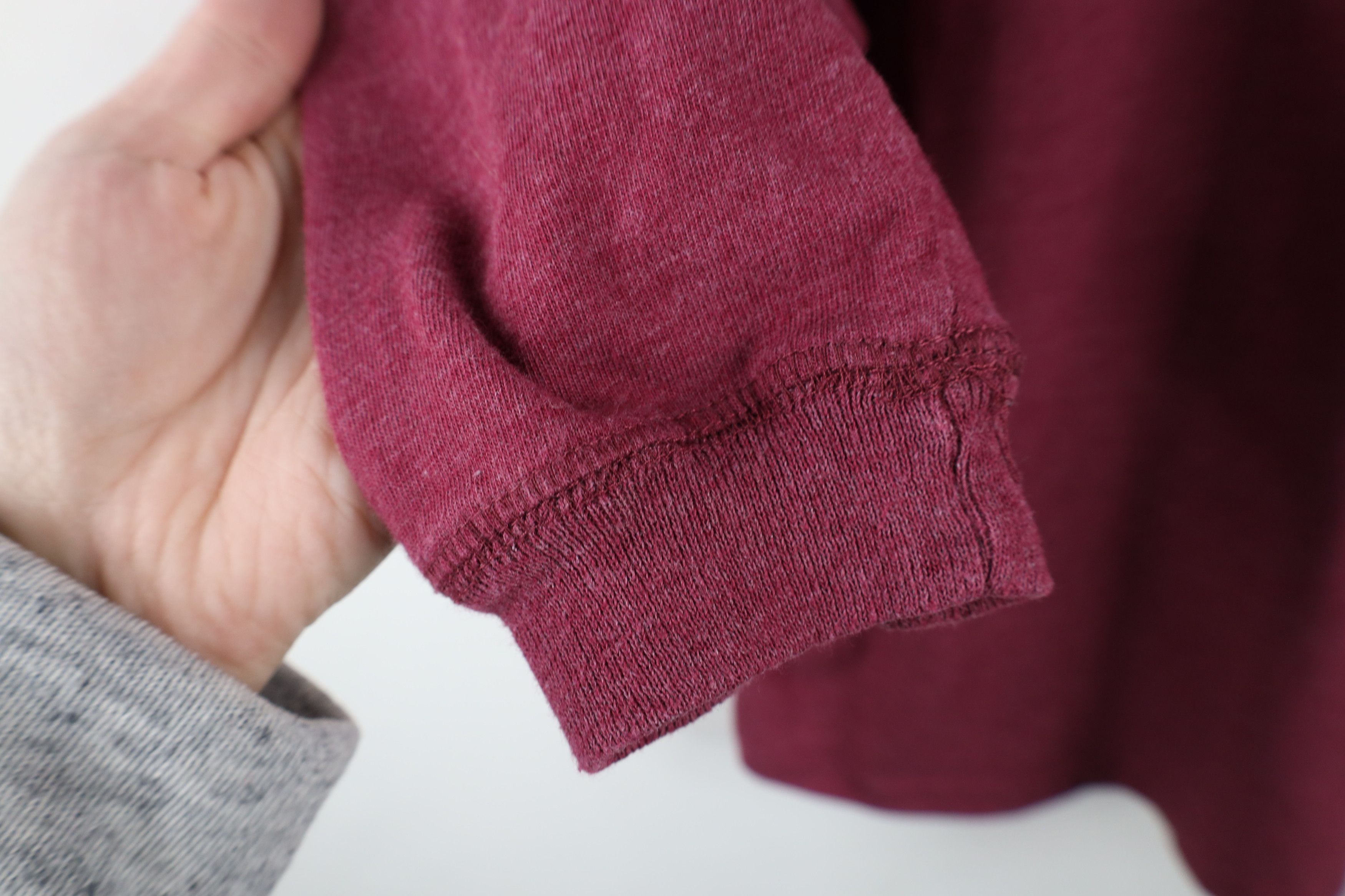 Vintage Vintage 90s Streetwear Blank Long Sleeve Henley T-Shirt Red Size US M / EU 48-50 / 2 - 6 Thumbnail