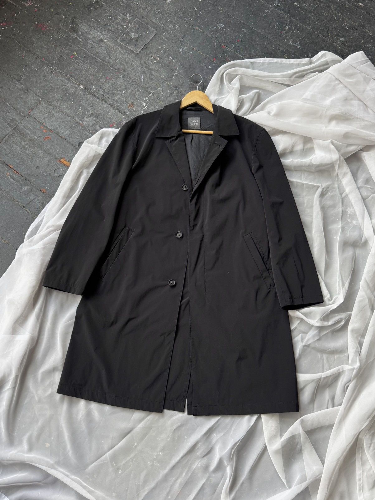 TONI GARD Vintage TONI GARD Minimalist Navy Technical Car Coat German Size US L / EU 52-54 / 3 - 20 Thumbnail