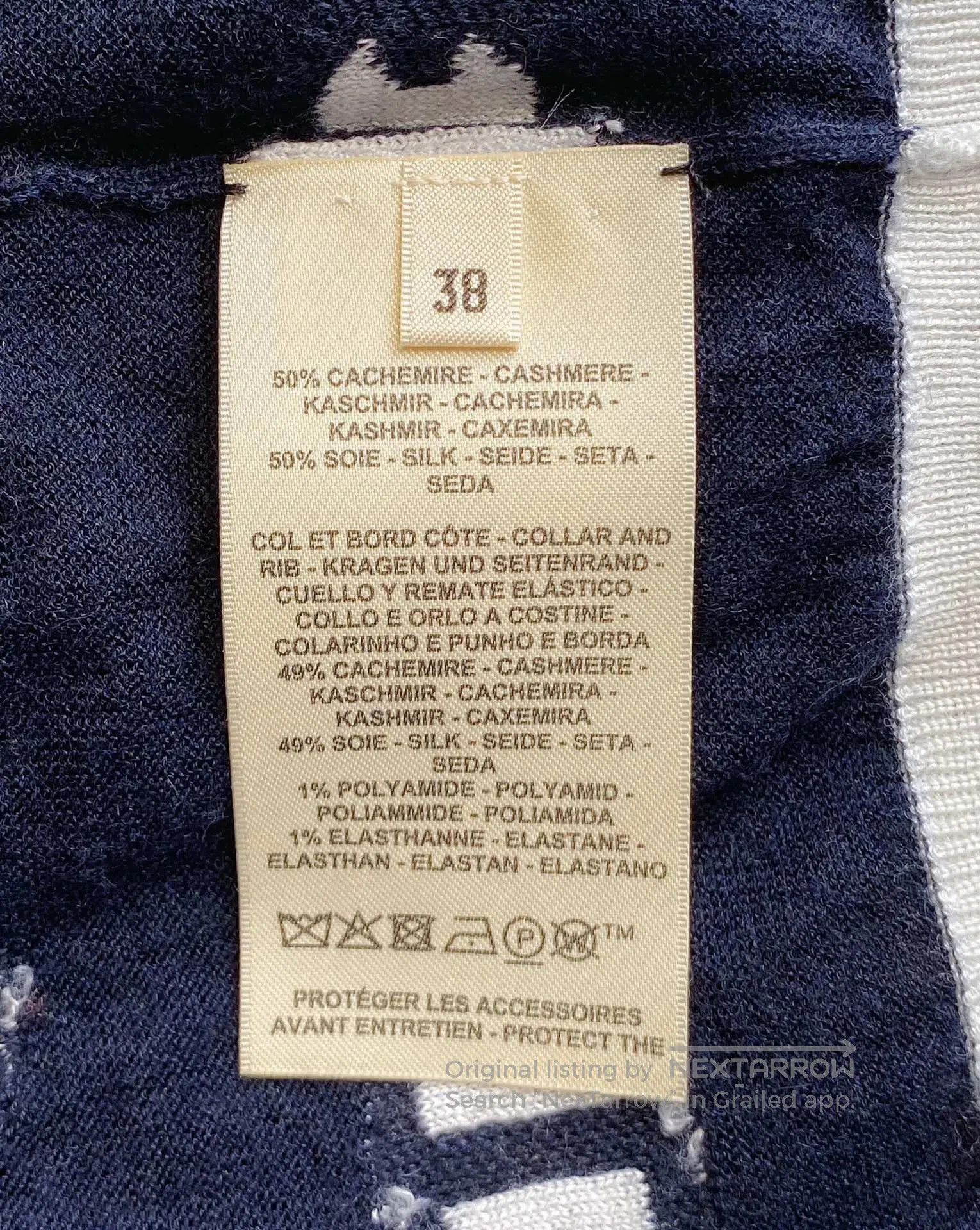 Hermes Hermes Blue Black Intarsia Crewneck Sweater. Size US S / EU 44-46 / 1 - 7 Thumbnail