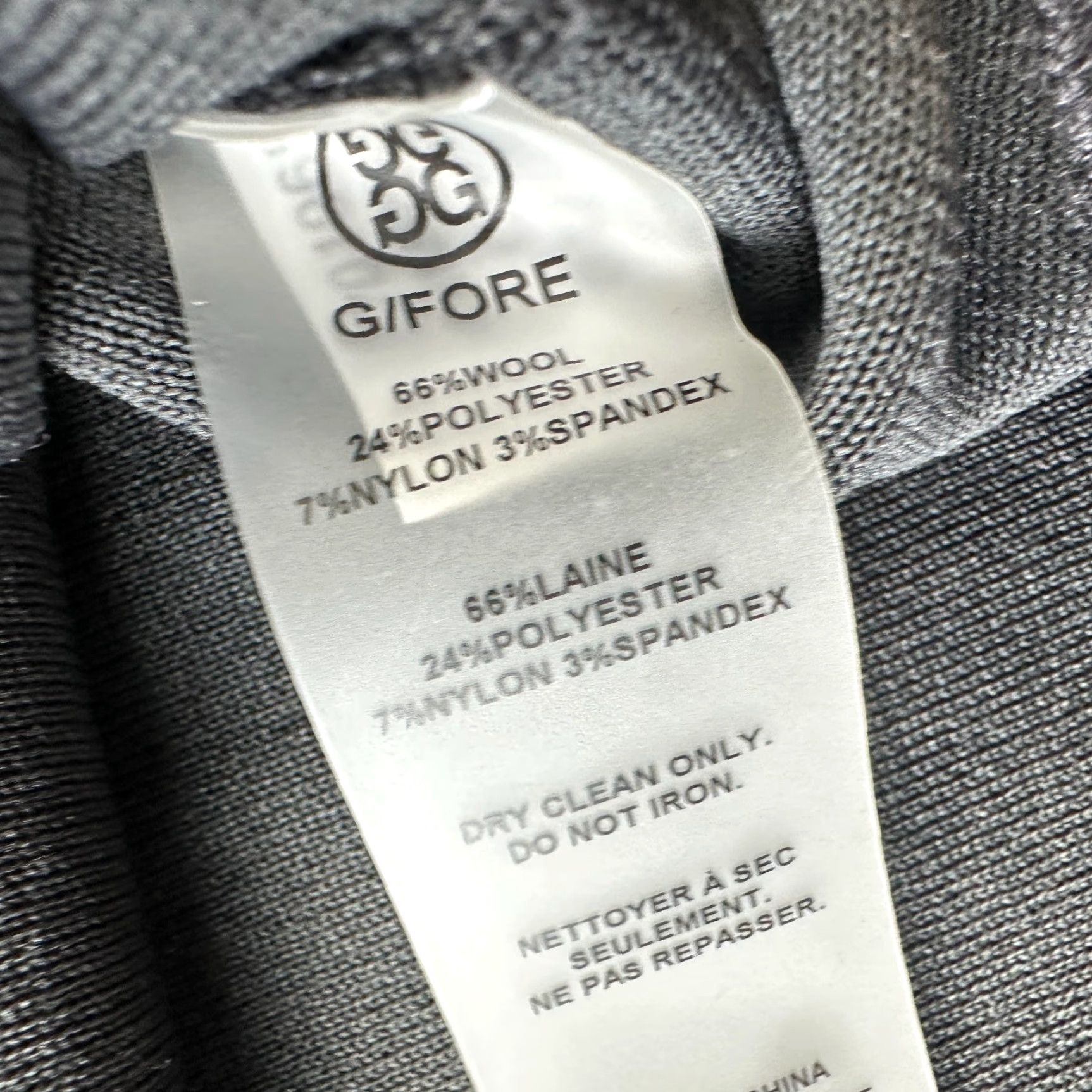 Vintage G Fore Sweater Mens XL Gray V-Neck Merino Wool Quarter Zip Slim Golf Pullover Size US XL / EU 56 / 4 - 7 Thumbnail