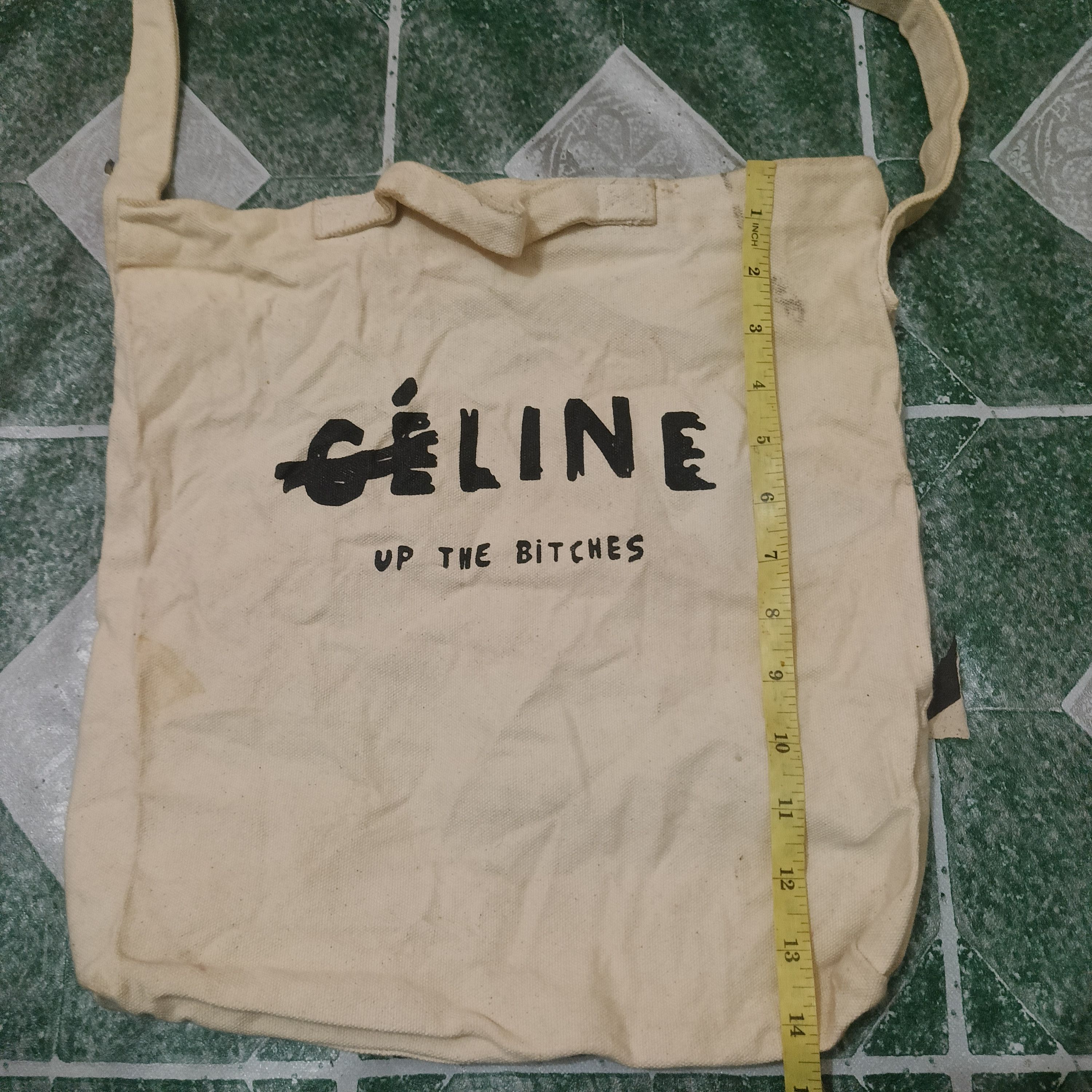 Japanese Brand × Vintage Celine Up The Bitches Canvas Tote Bag Size ONE SIZE - 9 Thumbnail