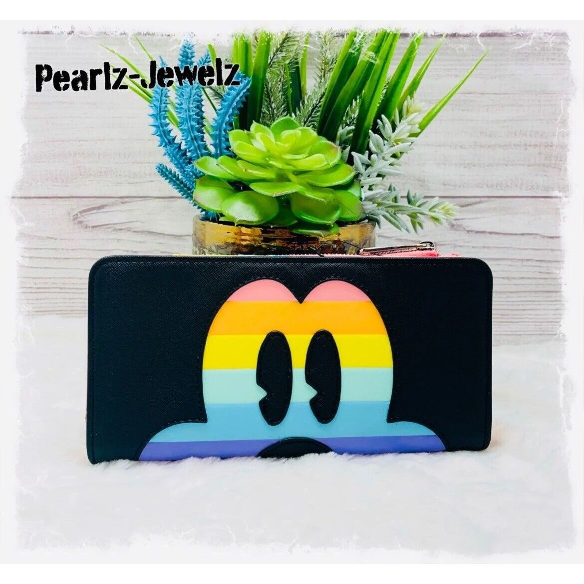 Disney Loungefly Disney Mickey Mouse Pastel Rainbow Wallet NWT Size ONE SIZE - 1 Thumbnail