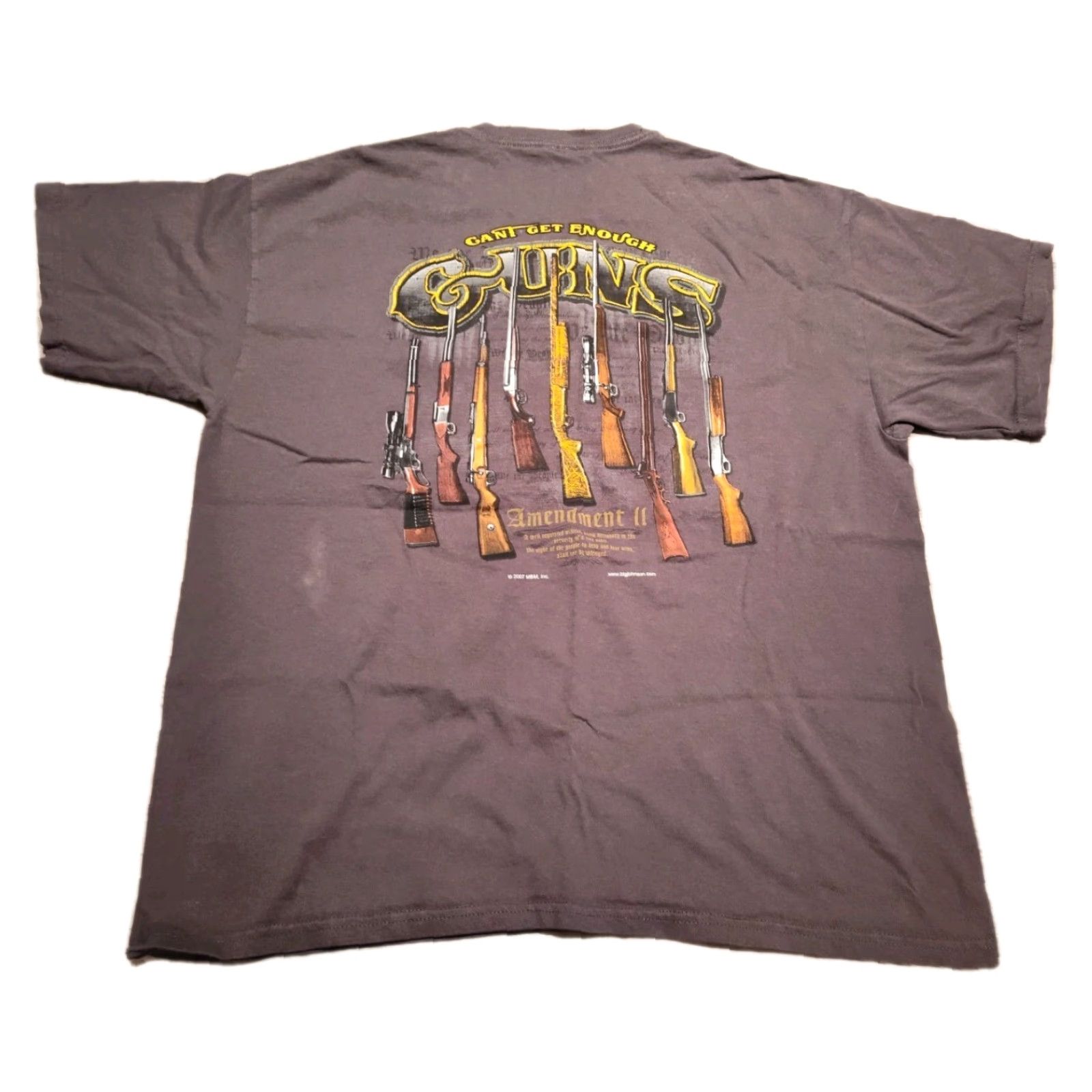 Gildan VINTAGE Gildan 2nd Amendment T-Shirt Men XL Gray Guns Quotes Y2K All Seasons Size US XL / EU 56 / 4 - 2 Thumbnail